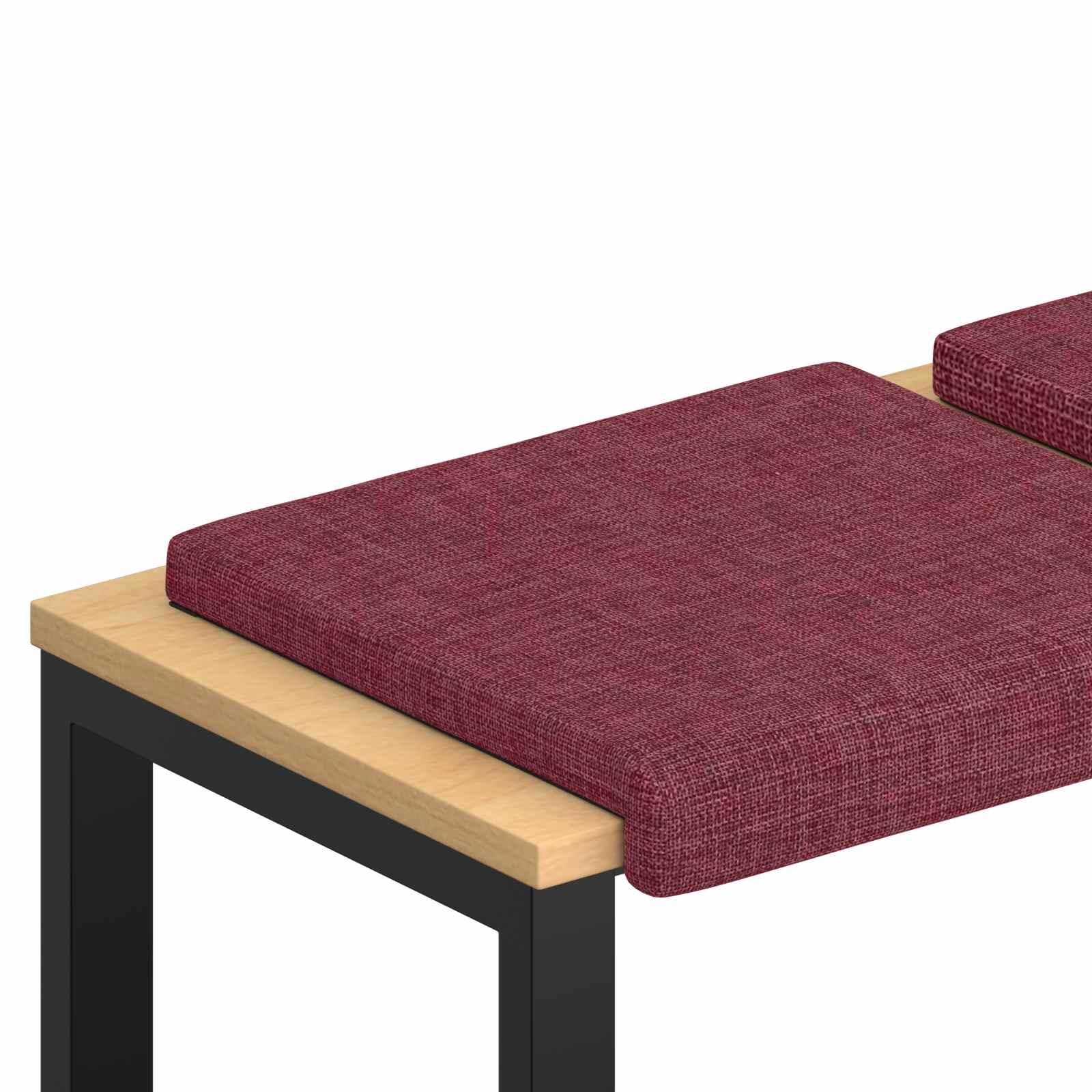 Cuscino per panchina 4 pz Tessuto Rosso Vino Profondità 35 cm