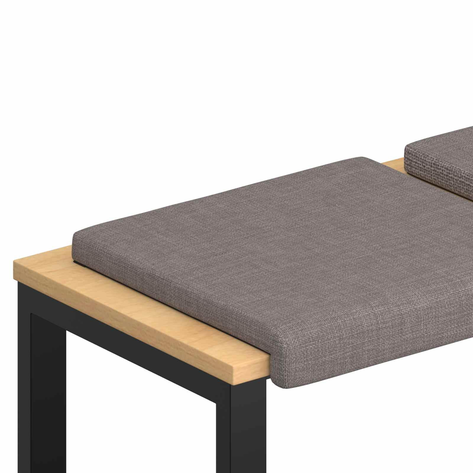 Cuscino per panchina 4 pz Tessuto Tortora Profondità 35 cm