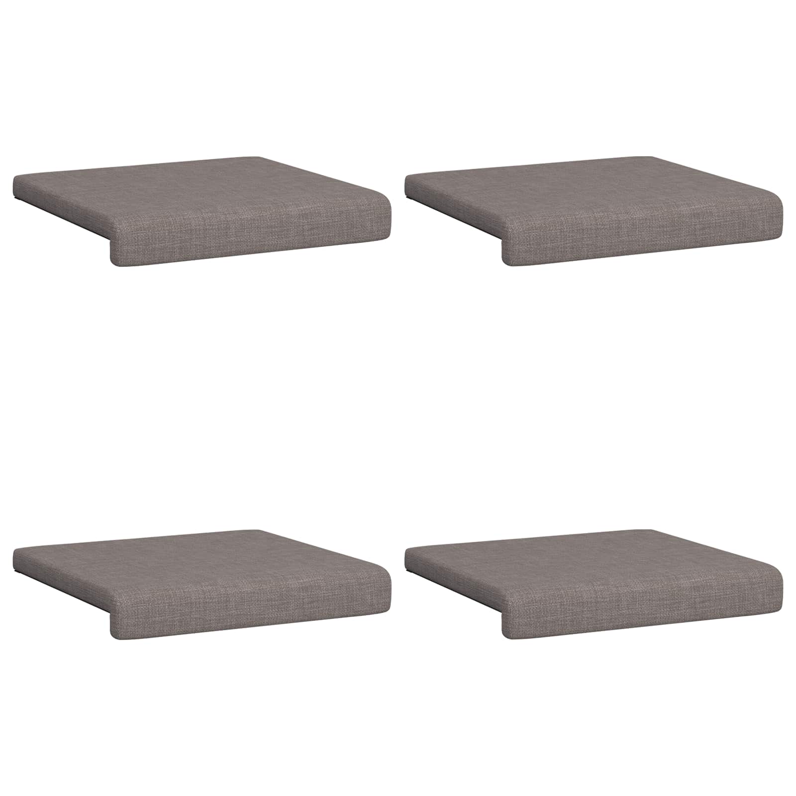 Cuscino per panchina 4 pz Tessuto Tortora Profondità 35 cm