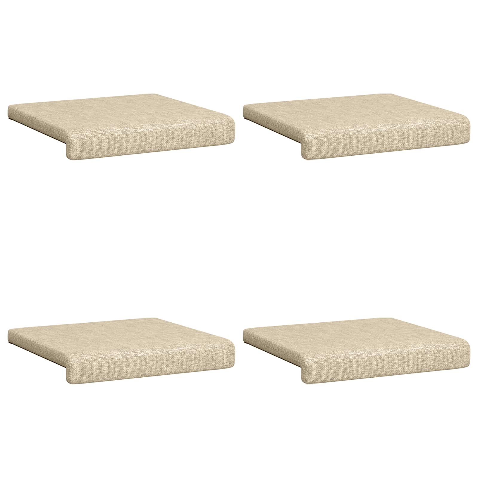 Cuscino per panchina 4 pz Tessuto Crema Profondità 35 cm