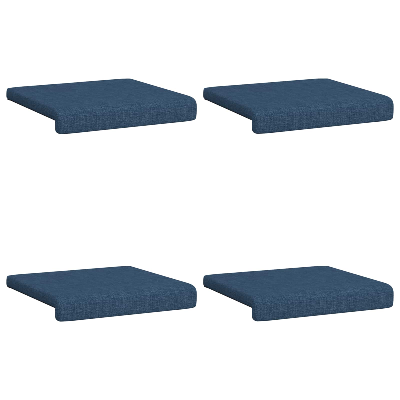 Cuscino per panchina 4 pz Tessuto Blu Profondità 35 cm
