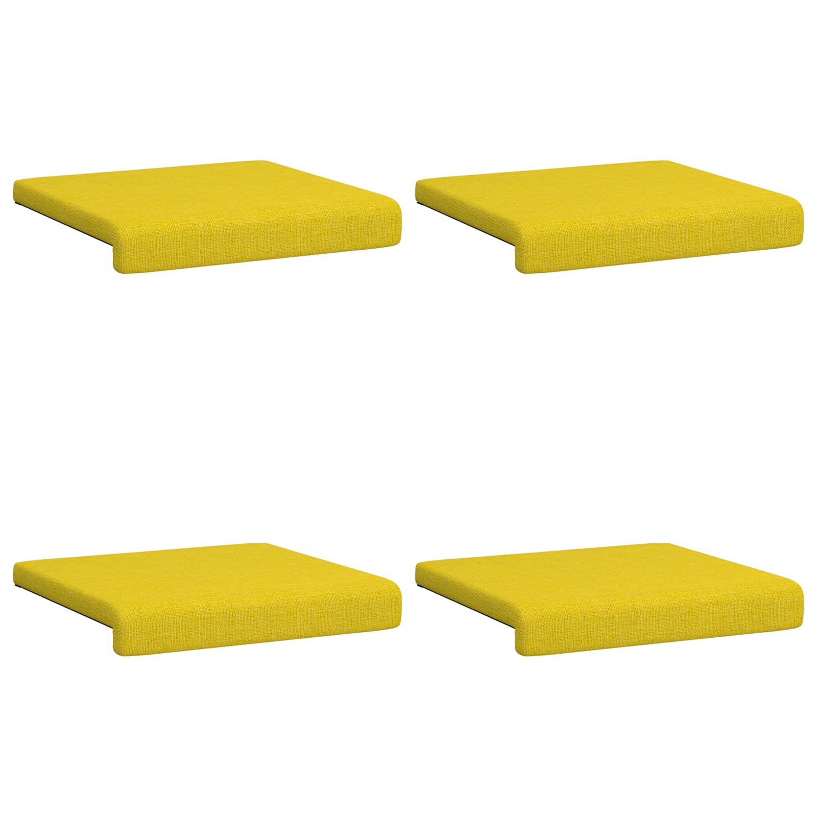 Cuscino per panchina 4 pz Tessuto Giallo Chiaro