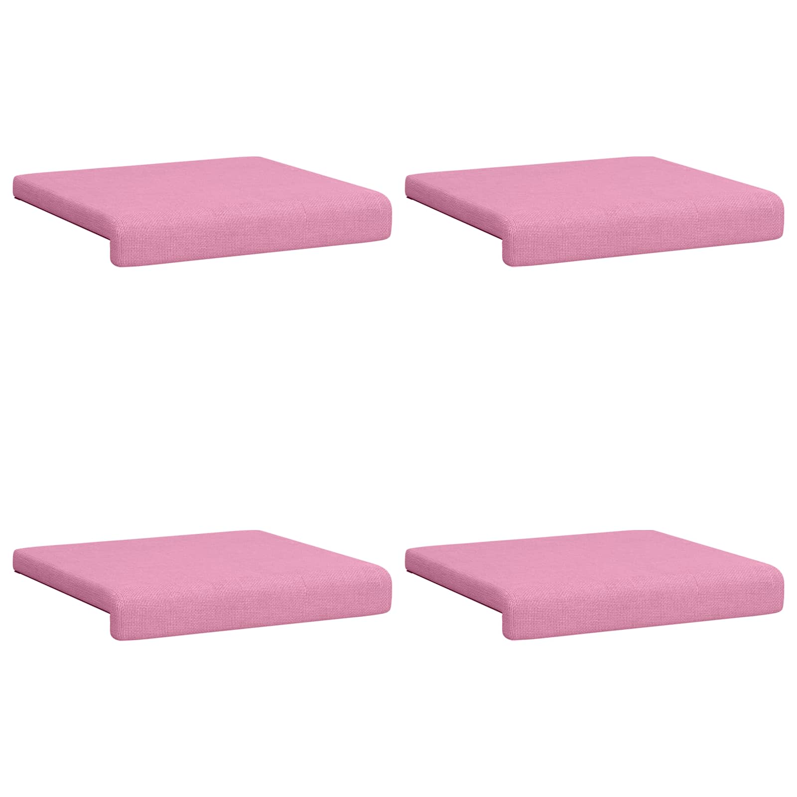 Cuscino per panchina 4 pz Tessuto Rosa Profondità 35 cm