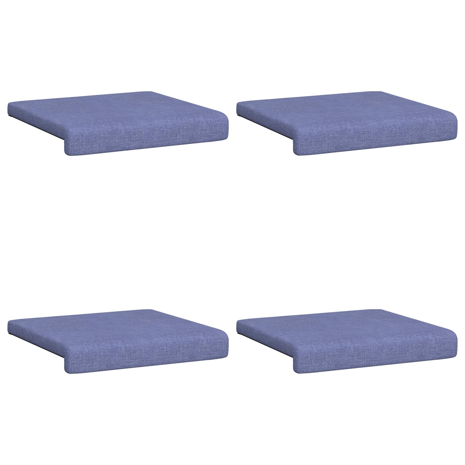 Cuscino per panchina 4 pz Tessuto Blu jeans Profondità 35 cm
