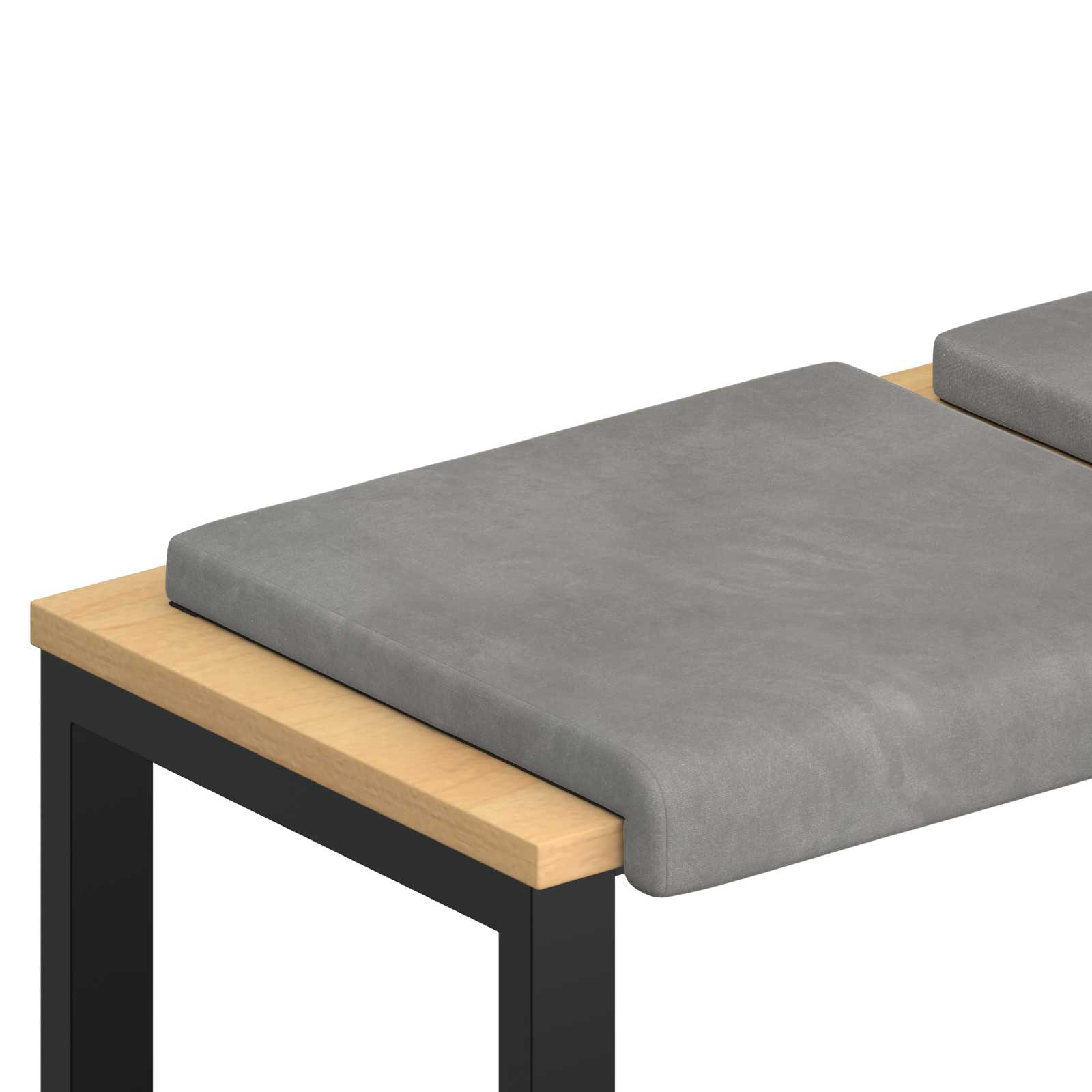 Cuscino per panchina 4 pz Velluto Grigio Chiaro