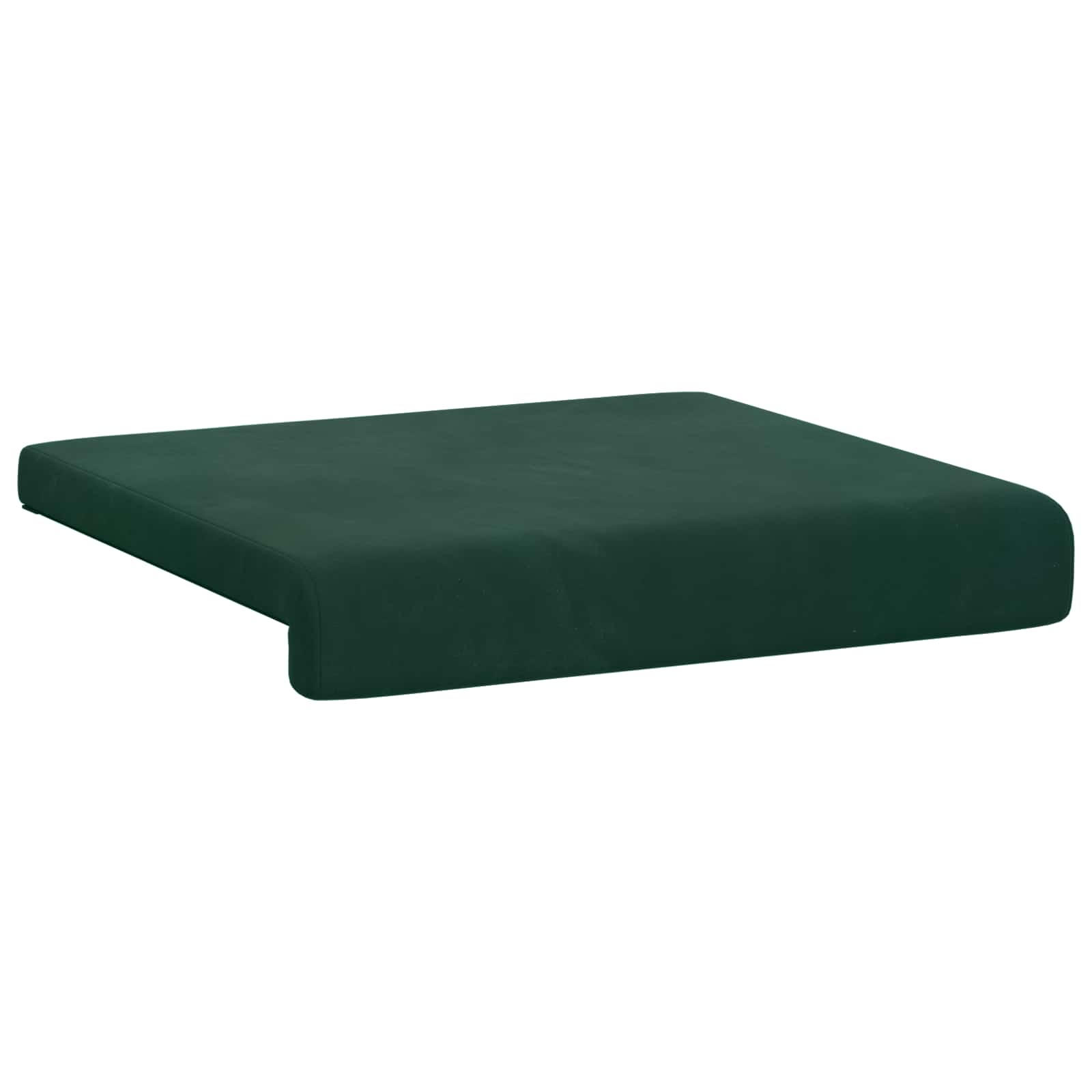 Cuscino per panchina 4 pz Velluto Verde Scuro Profondità 35 cm