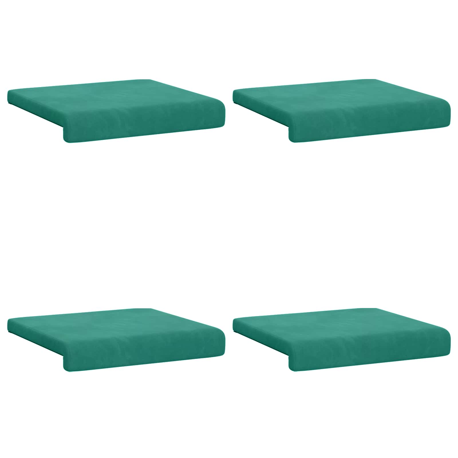 Cuscino per panchina 4 pz Velluto Turchese Profondità 35 cm