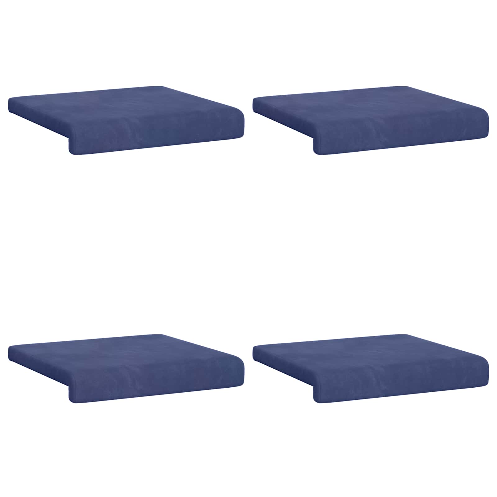 Cuscino per panchina 4 pz Velluto Blu Polizia Profondità 35 cm