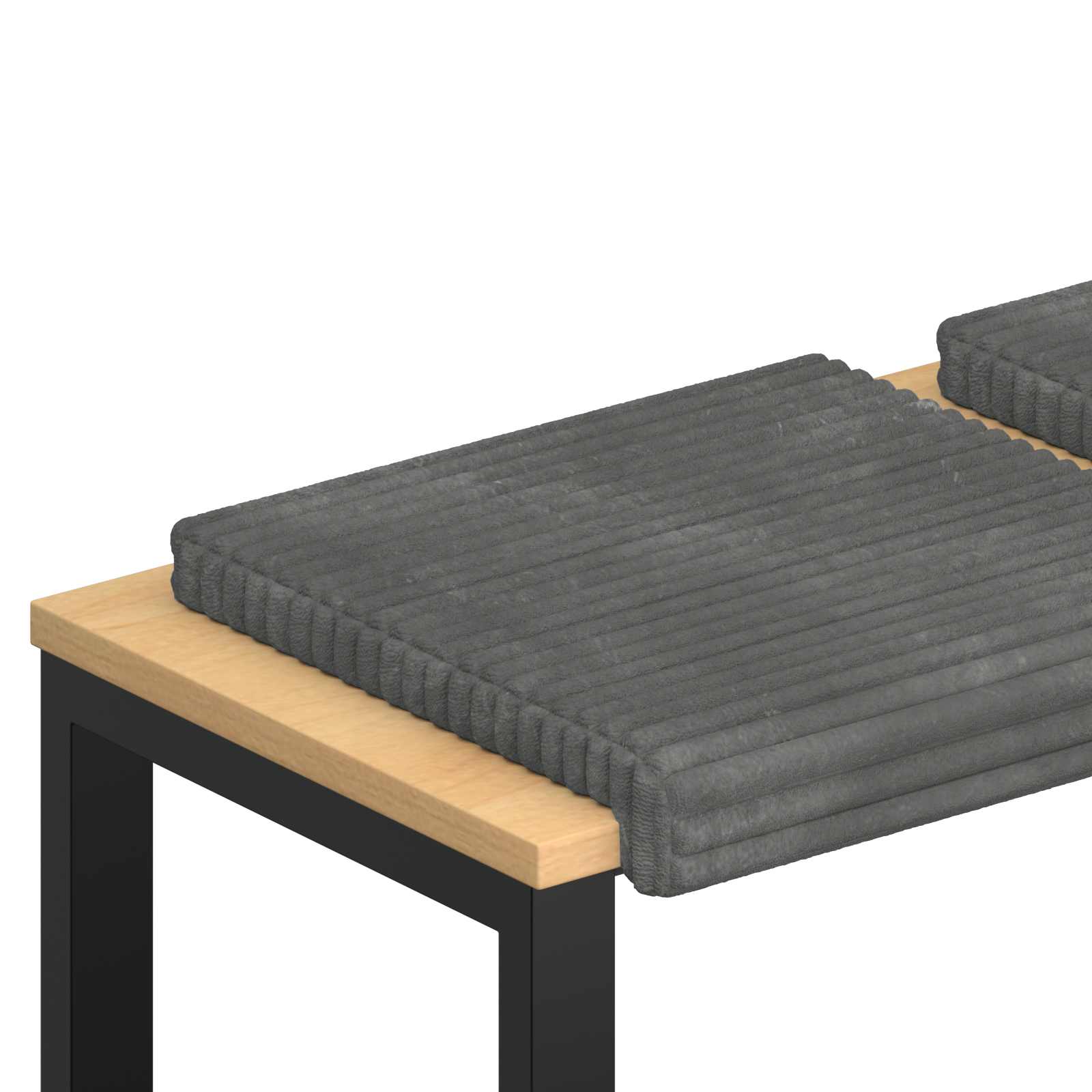 Cuscino per panchina 4 pz Corduroy Morbido Grigio Chiaro