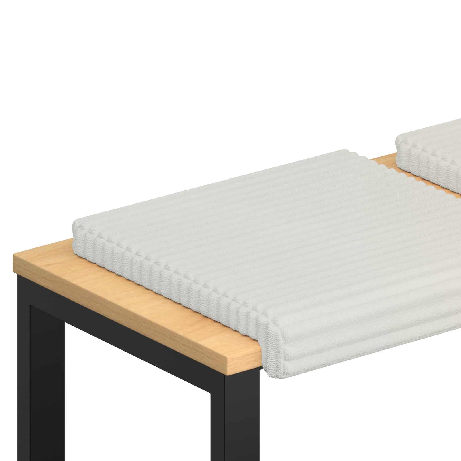 Cuscino per panchina 4 pz Corduroy Morbido Crema
