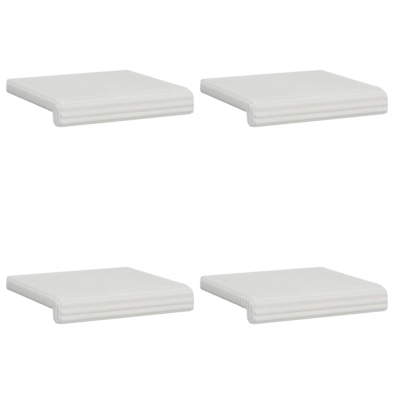 Cuscino per panchina 4 pz Corduroy Morbido Crema