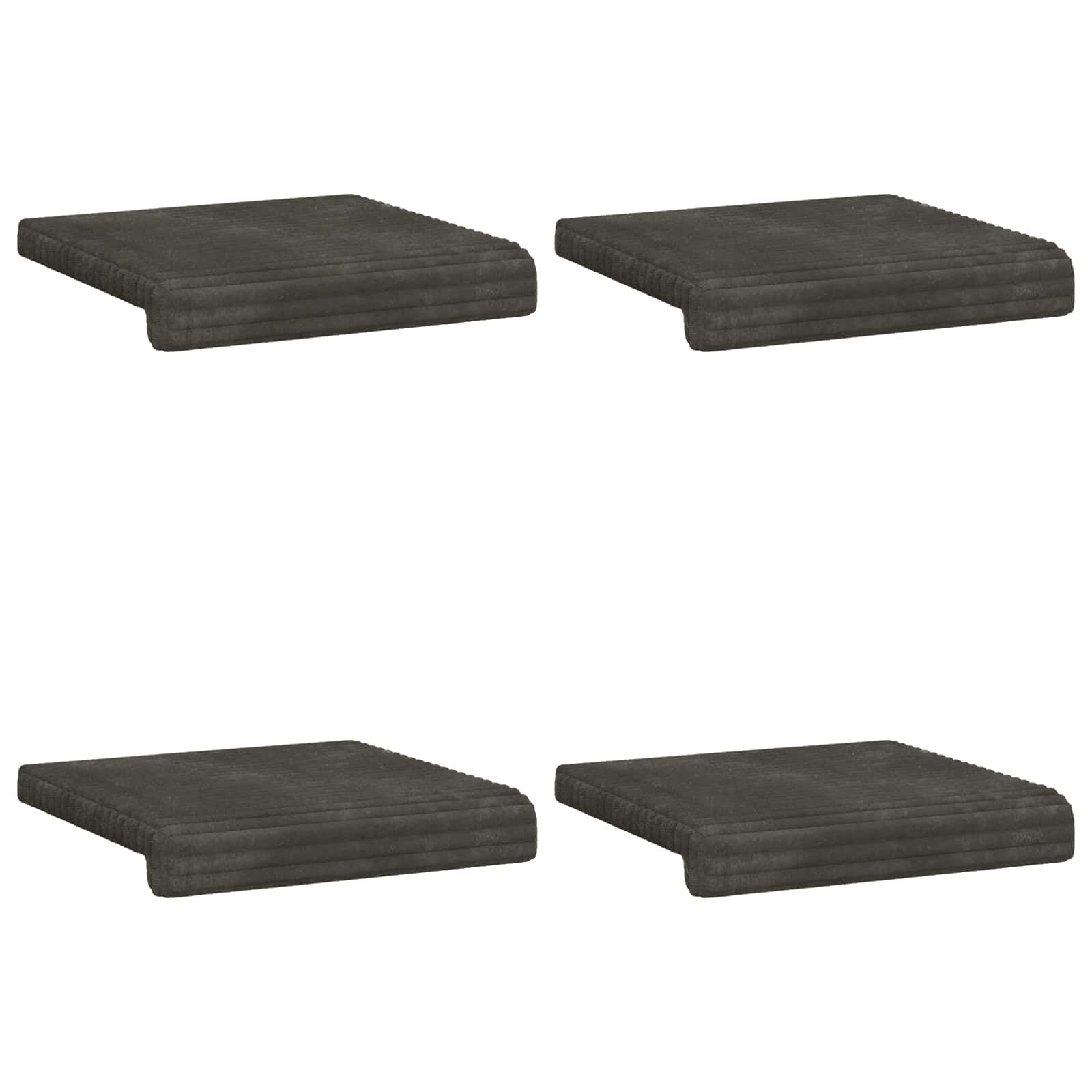 Cuscino per panchina 4 pz Corduroy Morbido Antracite