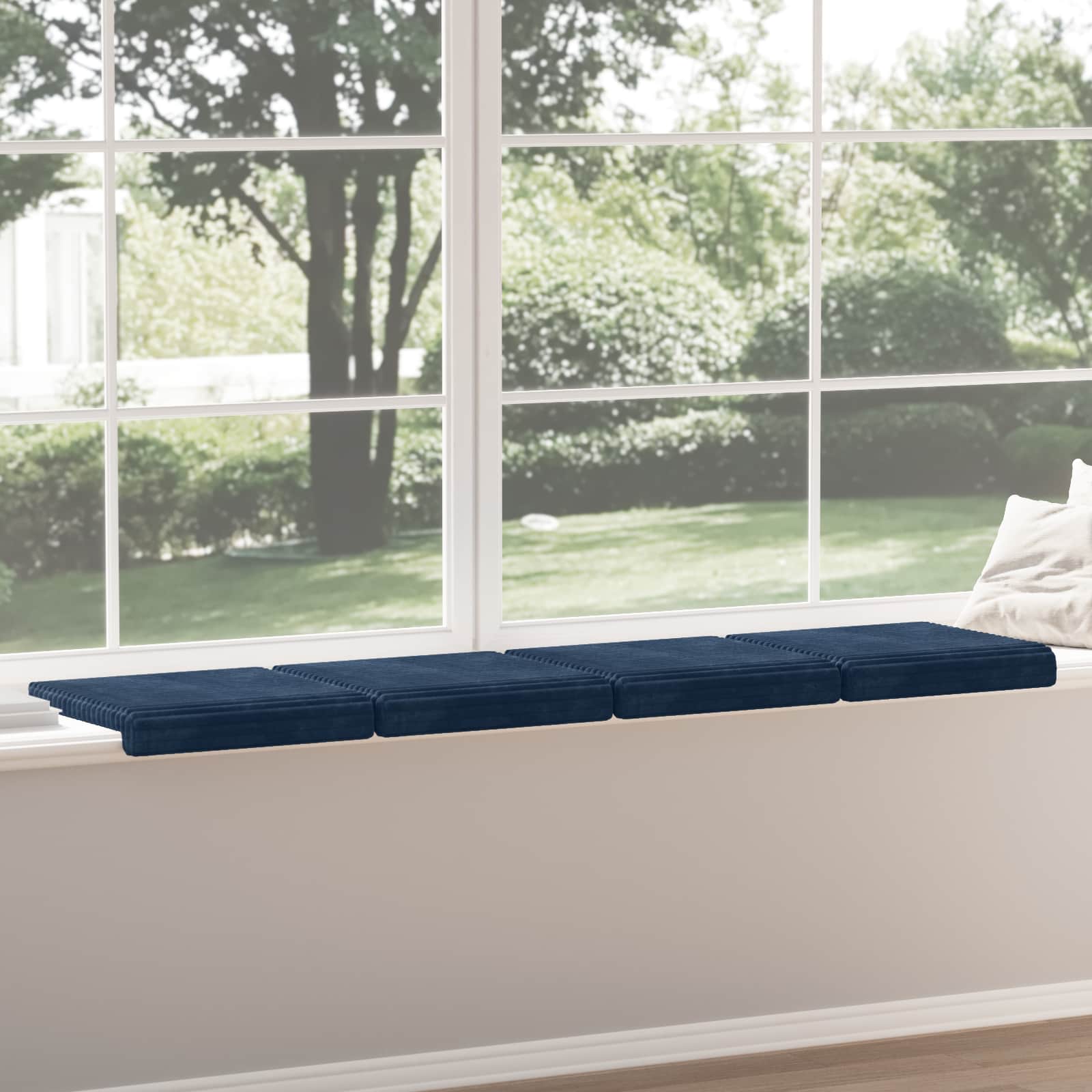 Cuscino per panchina 4 pz Corduroy Morbido Blu navy