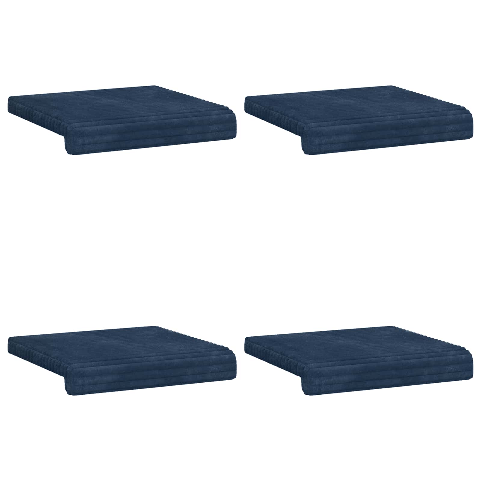 Cuscino per panchina 4 pz Corduroy Morbido Blu navy