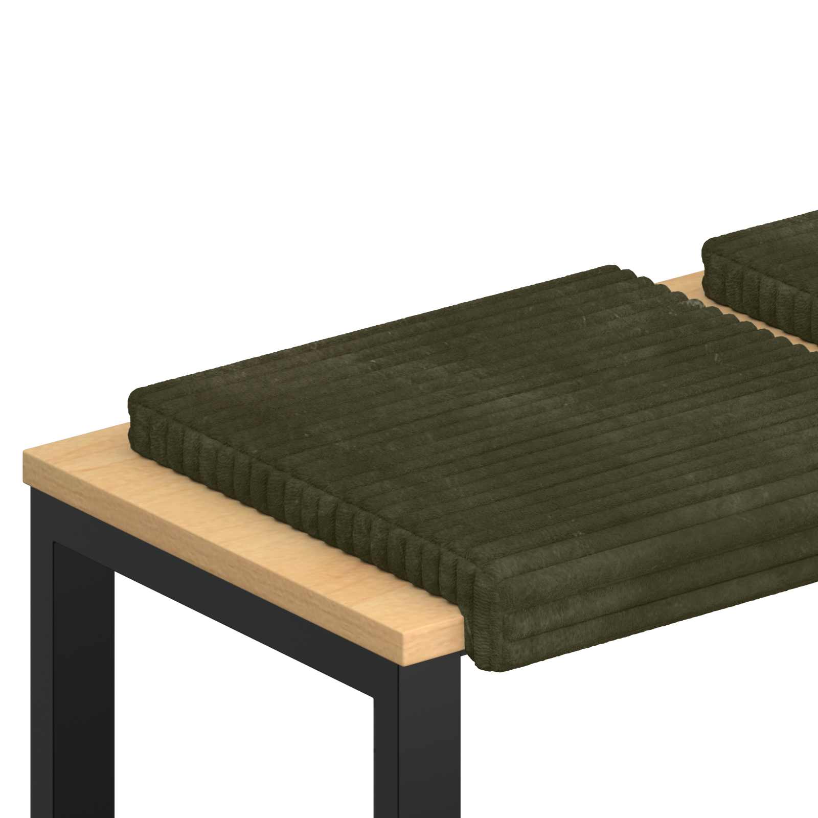 Cuscino per panchina 4 pz Corduroy Morbido Verde