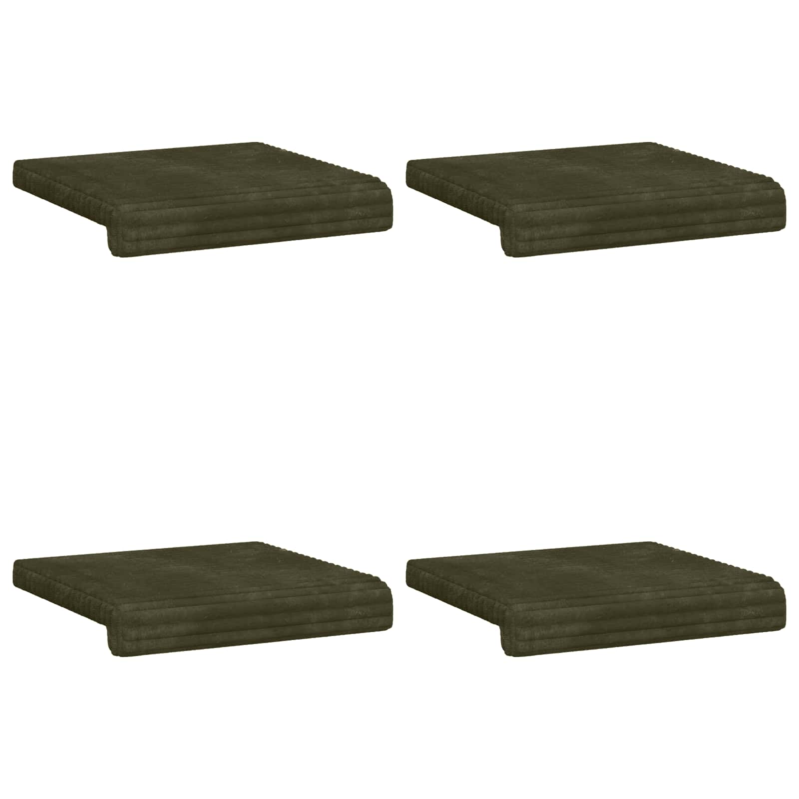 Cuscino per panchina 4 pz Corduroy Morbido Verde