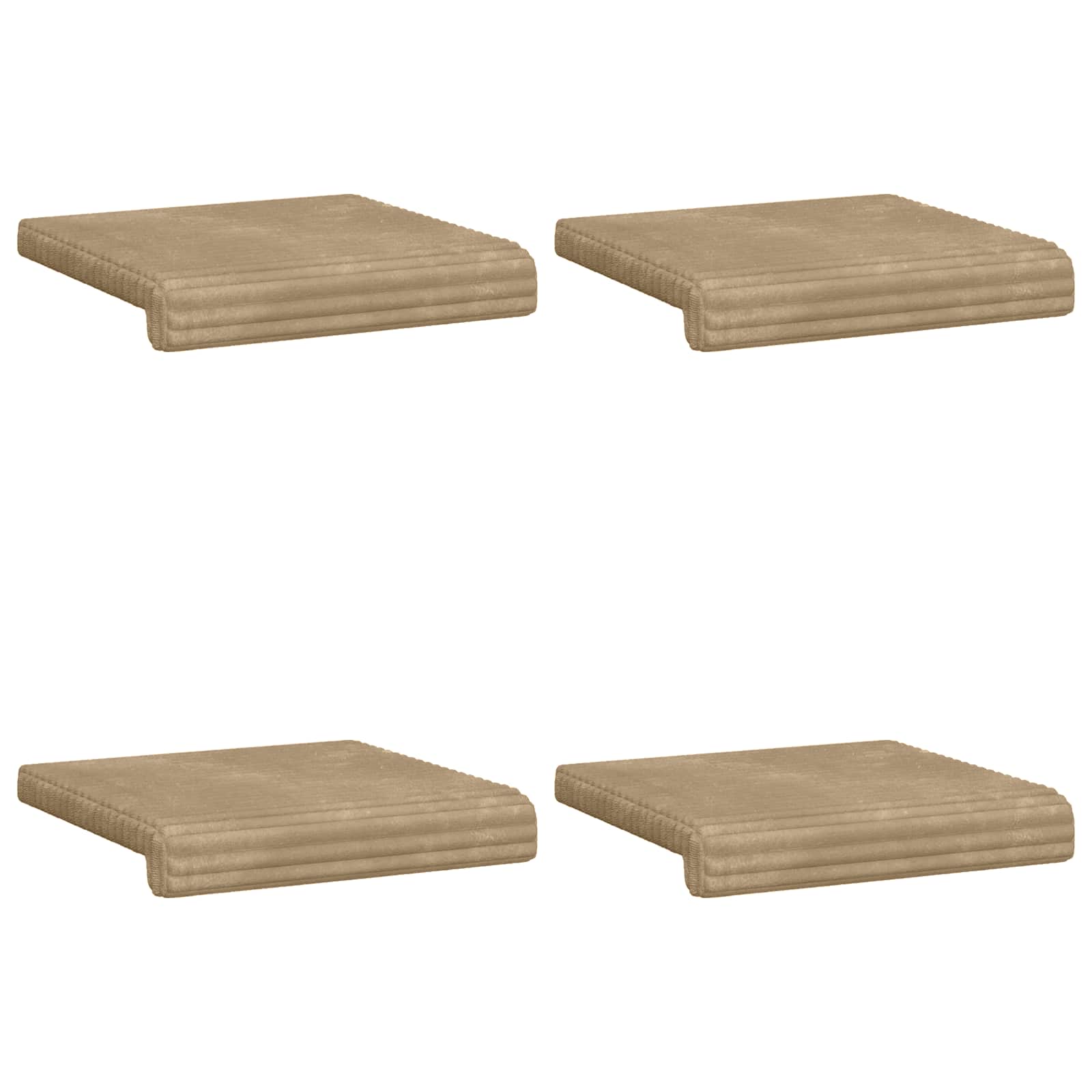 Cuscino per panchina 4 pz Corduroy Morbido Tortora