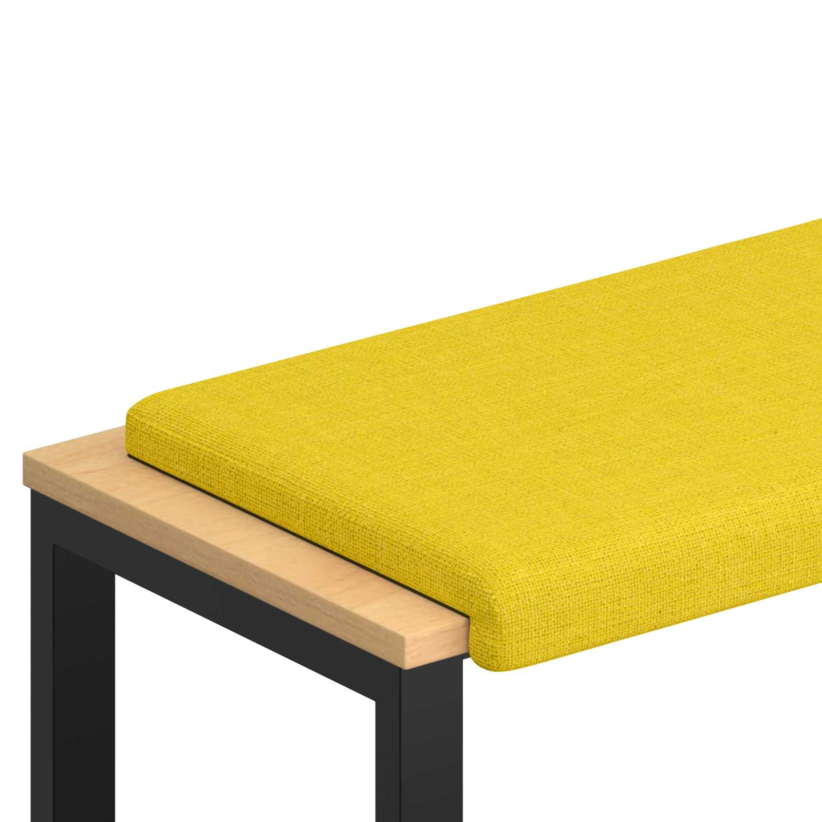 Cuscino per panchina Tessuto Giallo Chiaro Profondità 35 cm