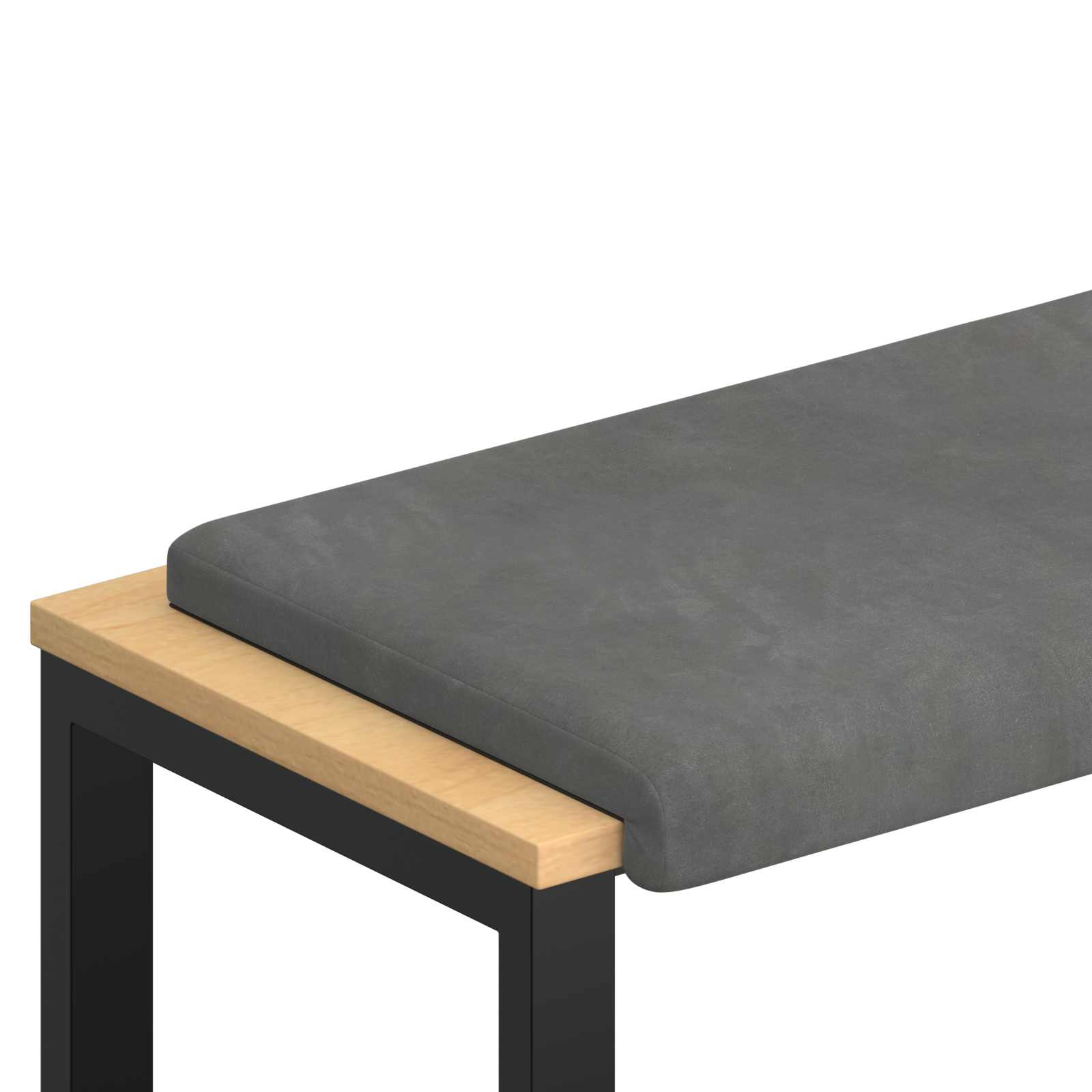 Cuscino per panchina Velluto Grigio Scuro Profondità 35 cm