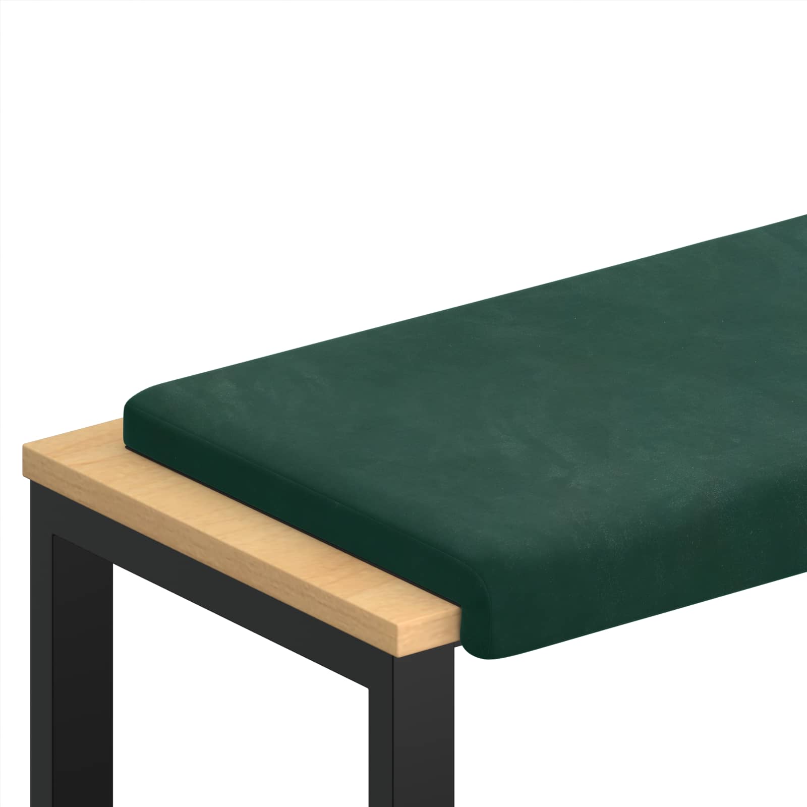 Cuscino per panchina Velluto Verde Scuro Profondità 35 cm