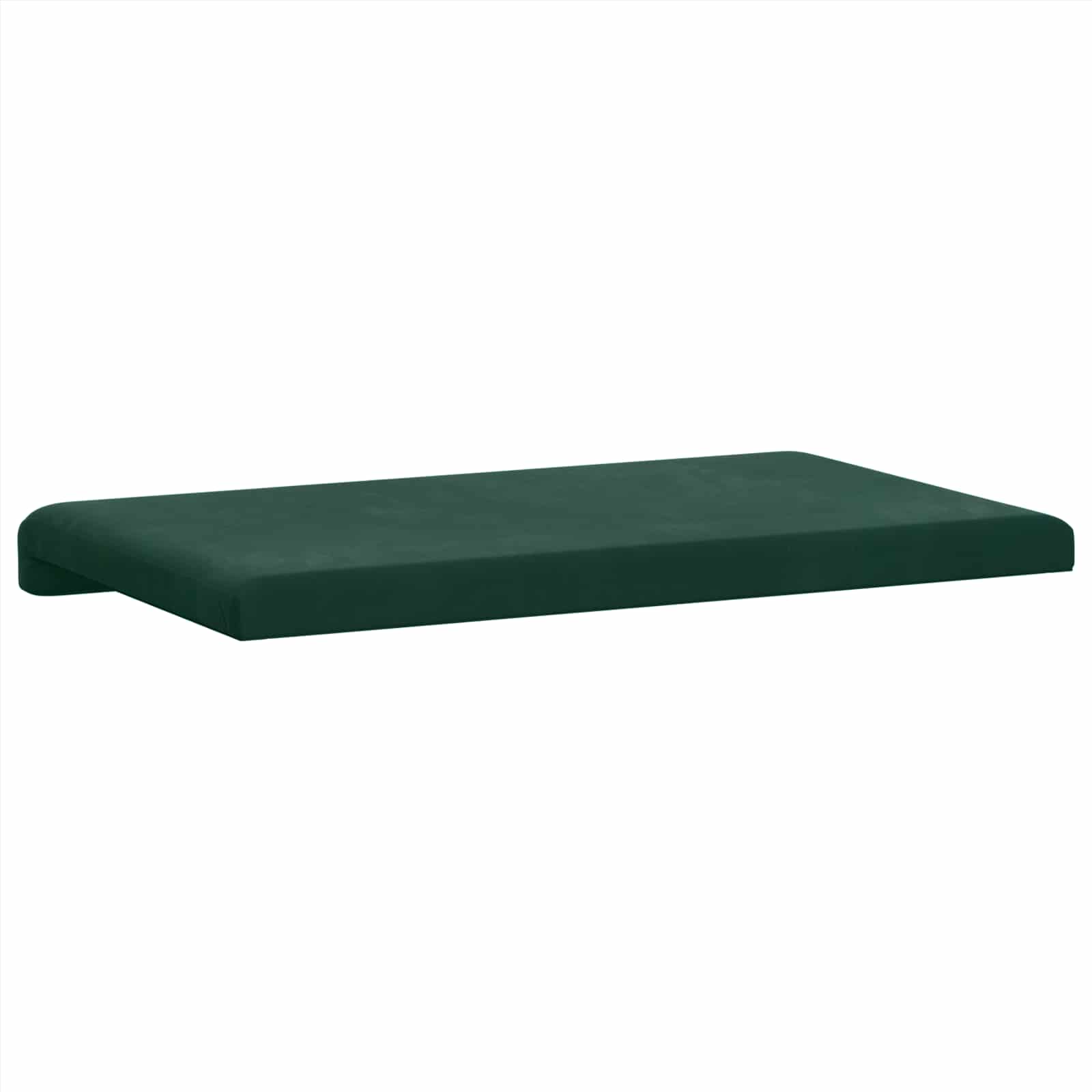 Cuscino per panchina Velluto Verde Scuro Profondità 35 cm