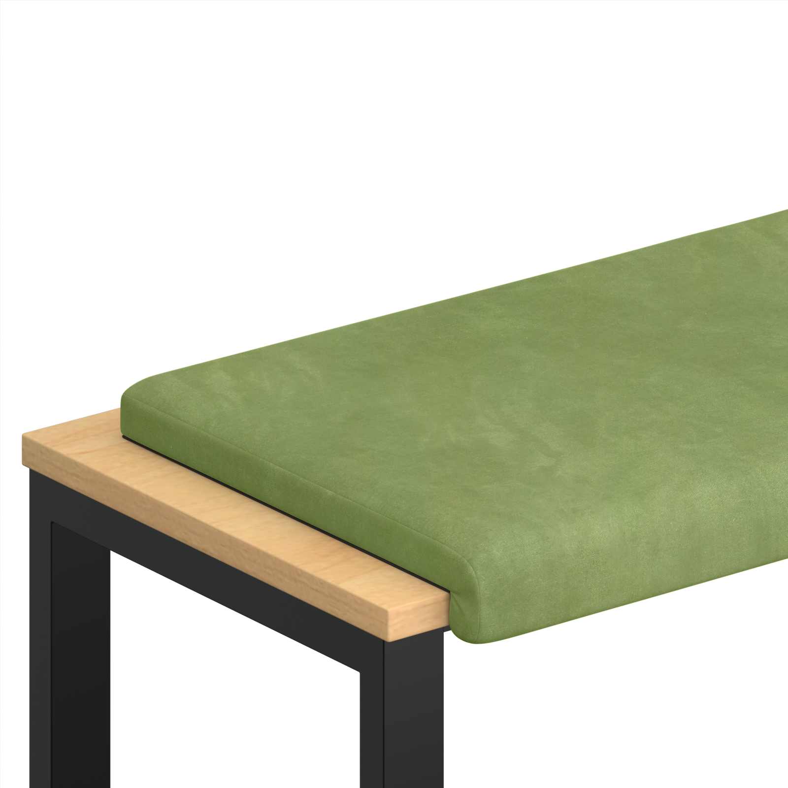 Cuscino per panchina Velluto Verde chiaro Profondità 35 cm