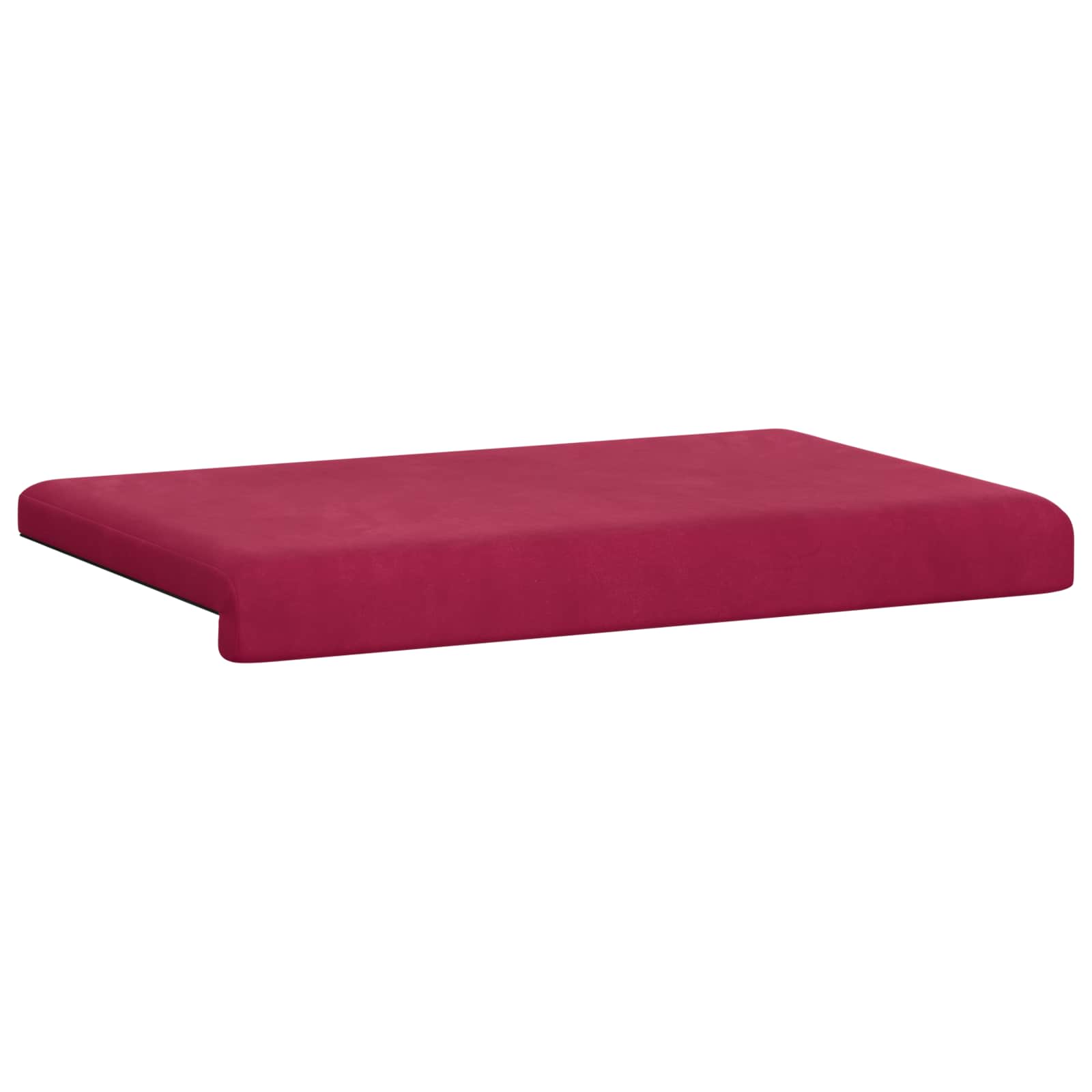 Cuscino per panchina Velluto Rosso Vino Profondità 35 cm
