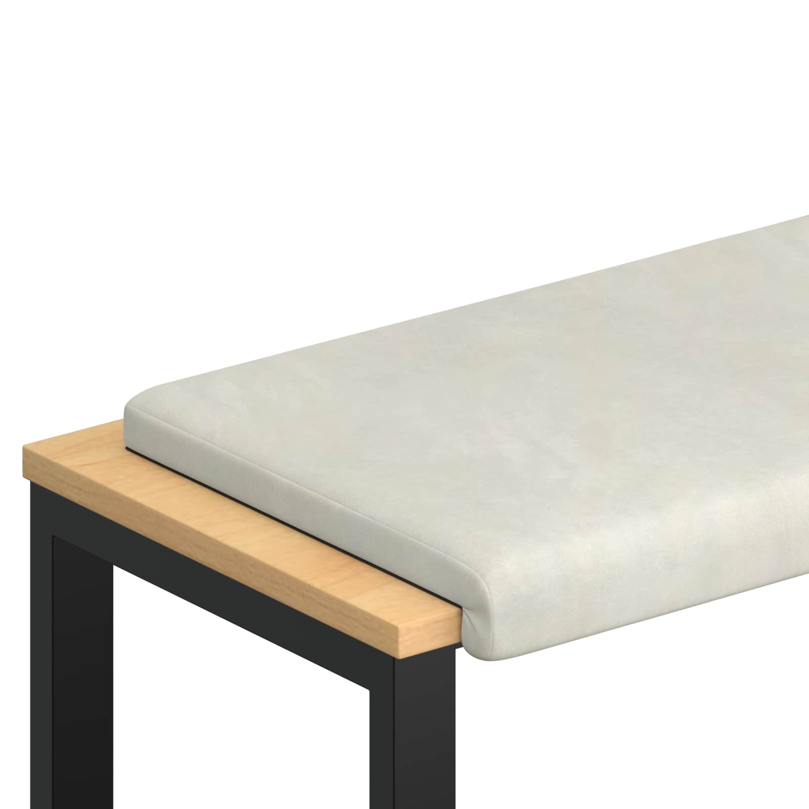 Cuscino per panchina Velluto Crema Profondità 35 cm
