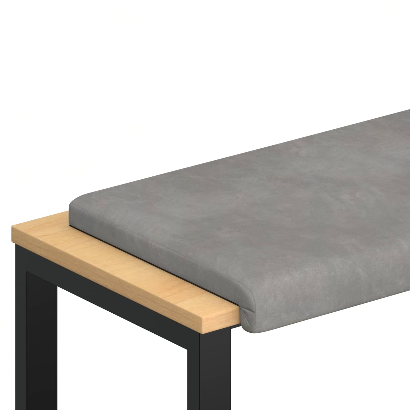 Cuscino per panchina Velluto Grigio Chiaro Profondità 35 cm
