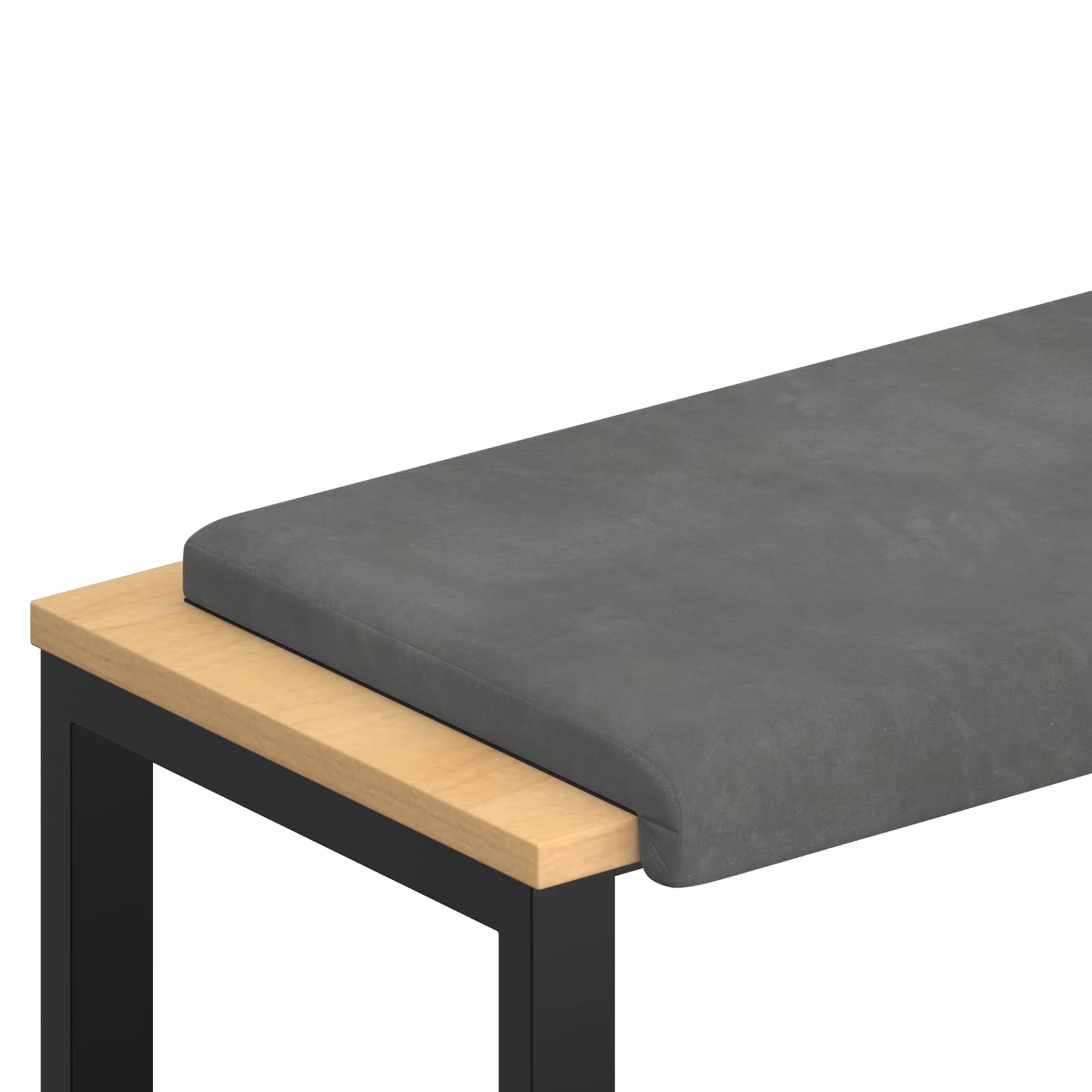 Cuscino per panchina Velluto Grigio Scuro Profondità 35 cm