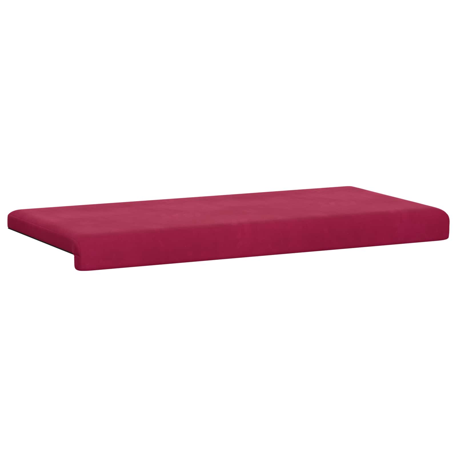 Cuscino per panchina Velluto Rosso Vino Profondità 35 cm