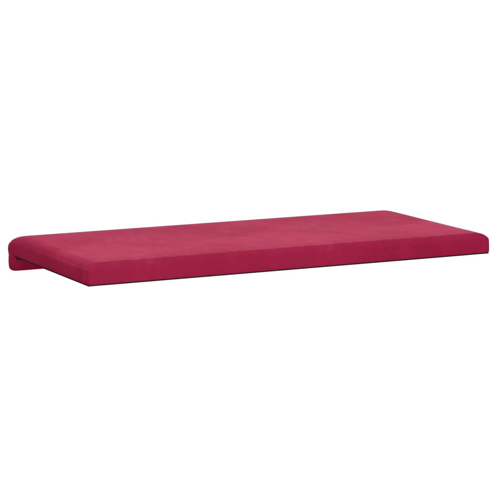 Cuscino per panchina Velluto Rosso Vino Profondità 35 cm
