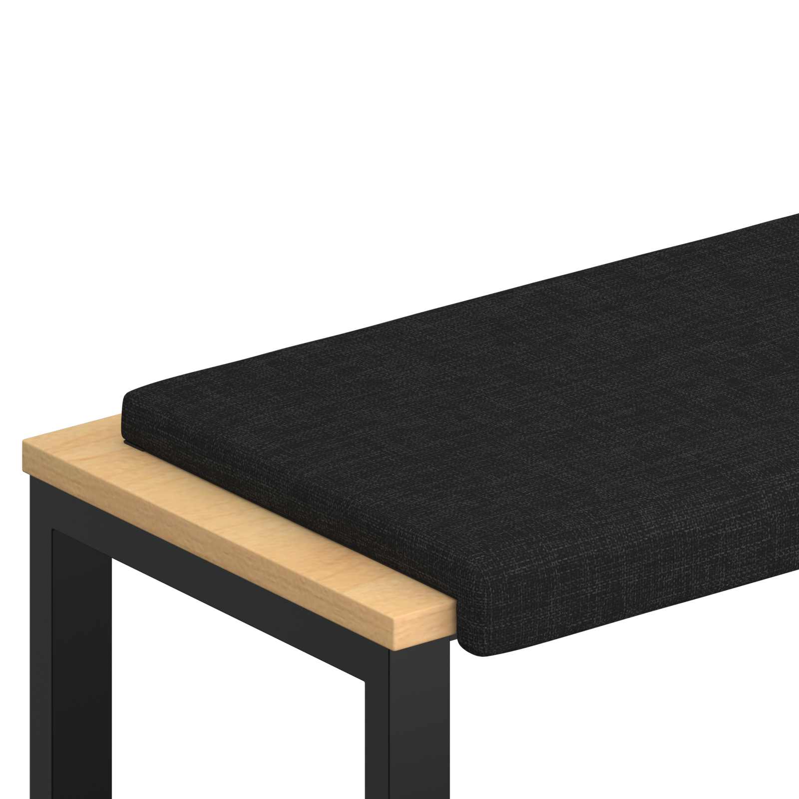 Cuscino per panchina Tessuto Nero Profondità 35 cm