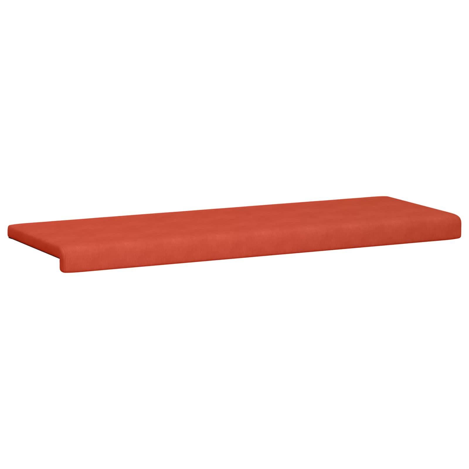 Cuscino per panchina corduroy Rosso Arancio Profondità 35 cm