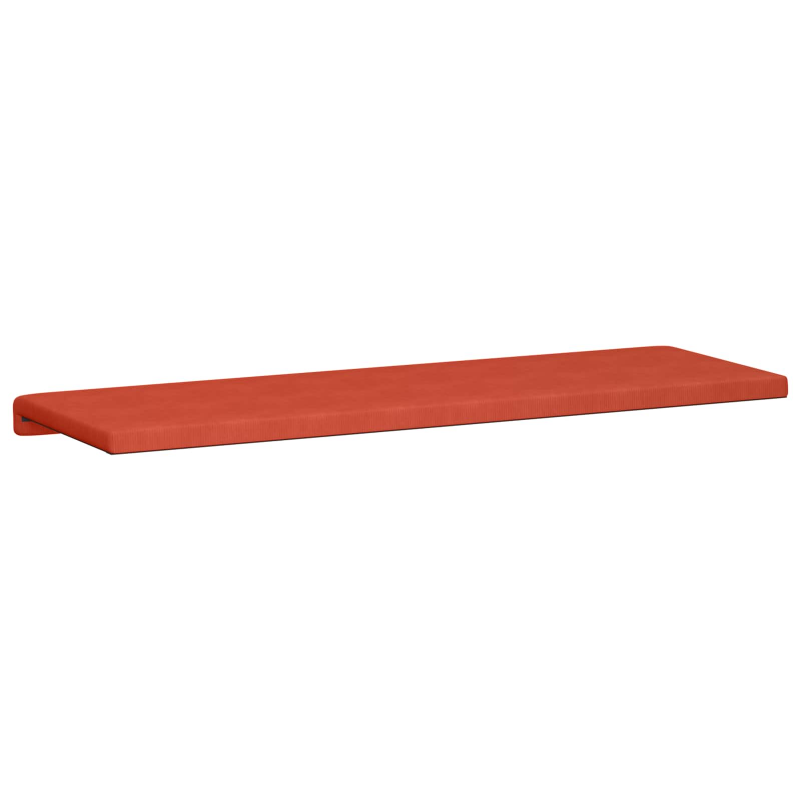 Cuscino per panchina corduroy Rosso Arancio Profondità 35 cm