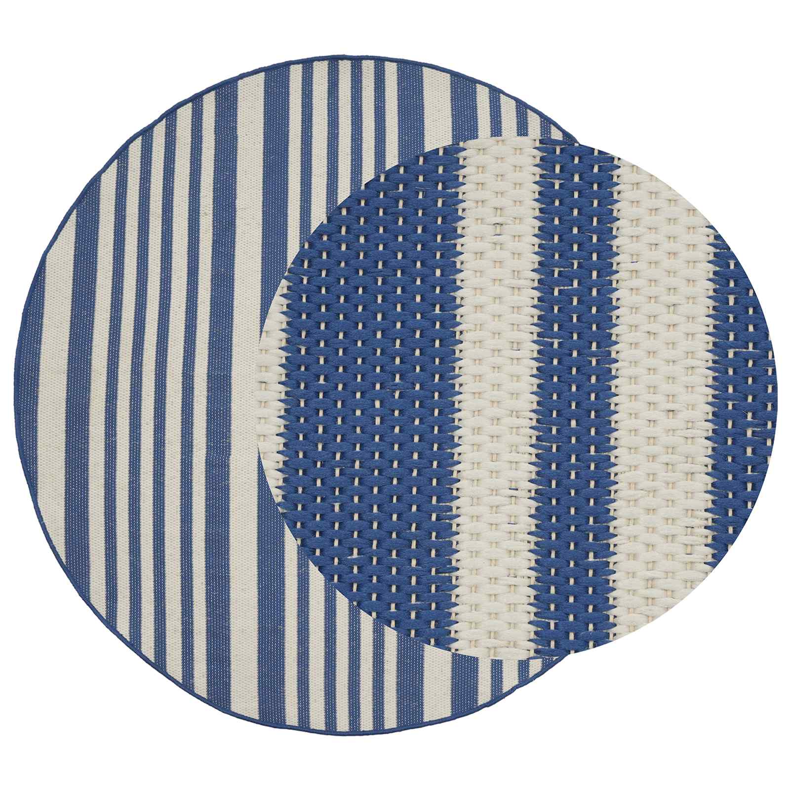 Tappeto per interni ed esterni OLITE Naturale e blu navy