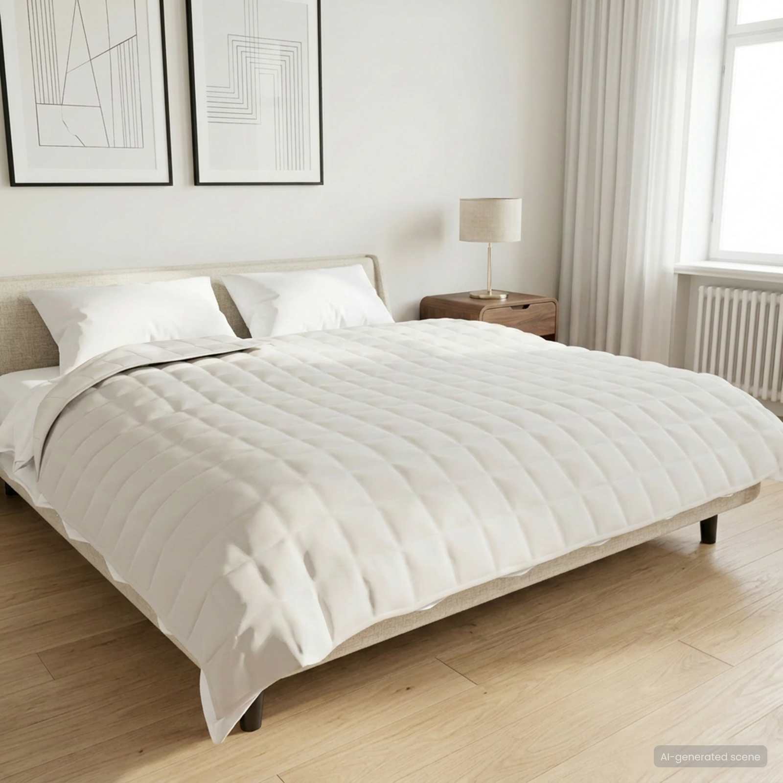 Coperta Ponderata Bianco 200 x 225 cm 9 kg 100% Cotone 205T