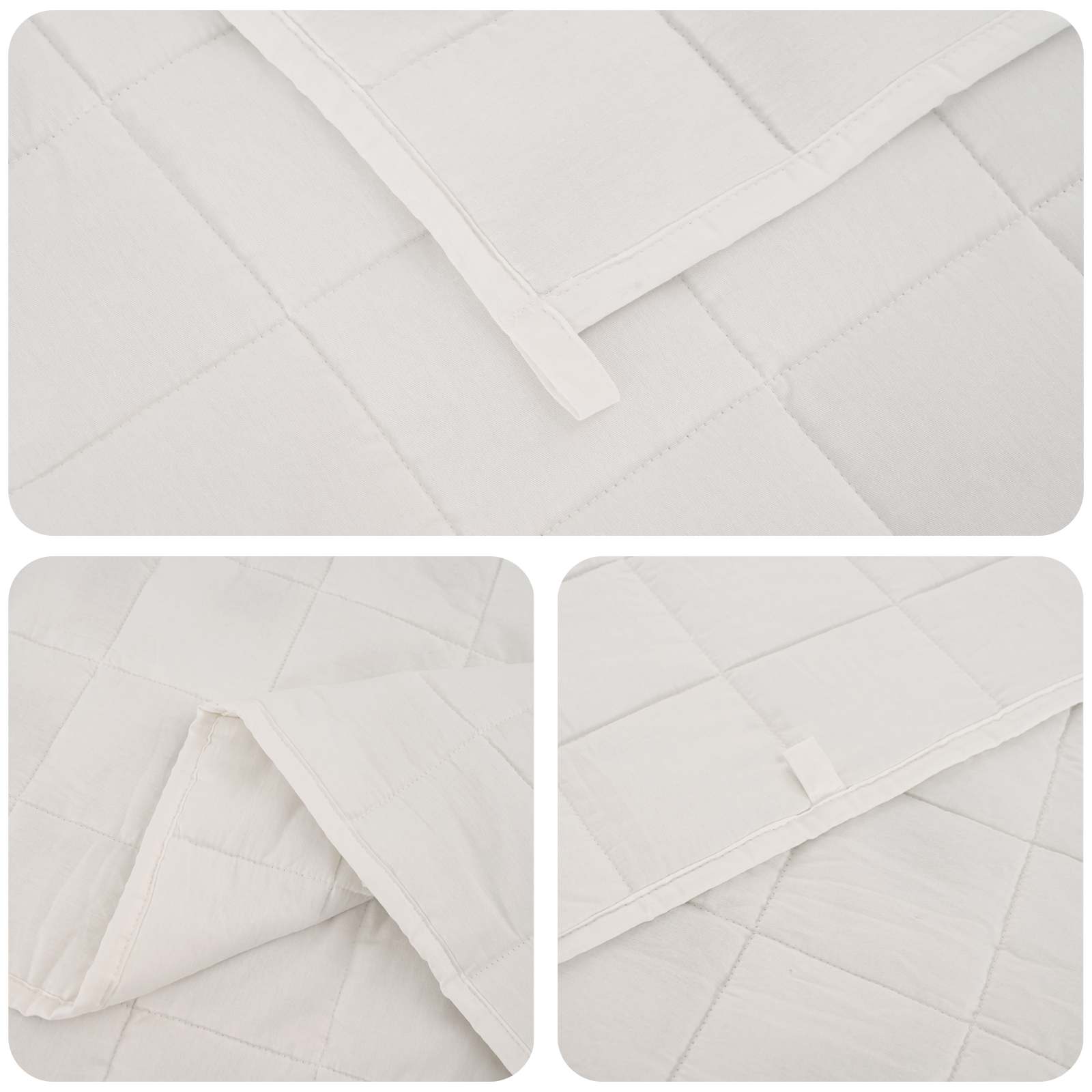 Coperta Ponderata Bianco 200 x 225 cm 9 kg 100% Cotone 205T