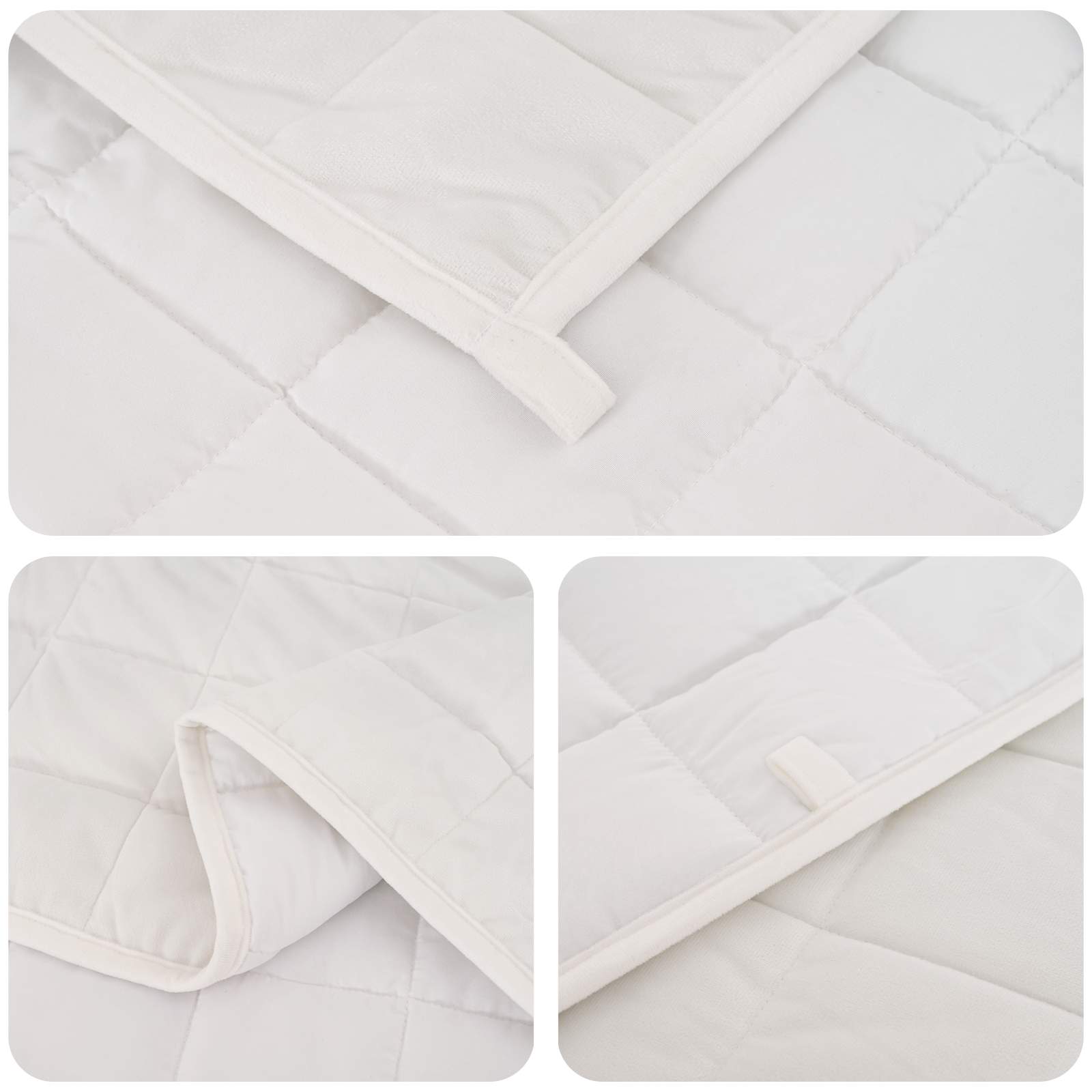 Coperta Ponderata Bianco 220 x 235 cm 15 kg 100% Cotone 205T