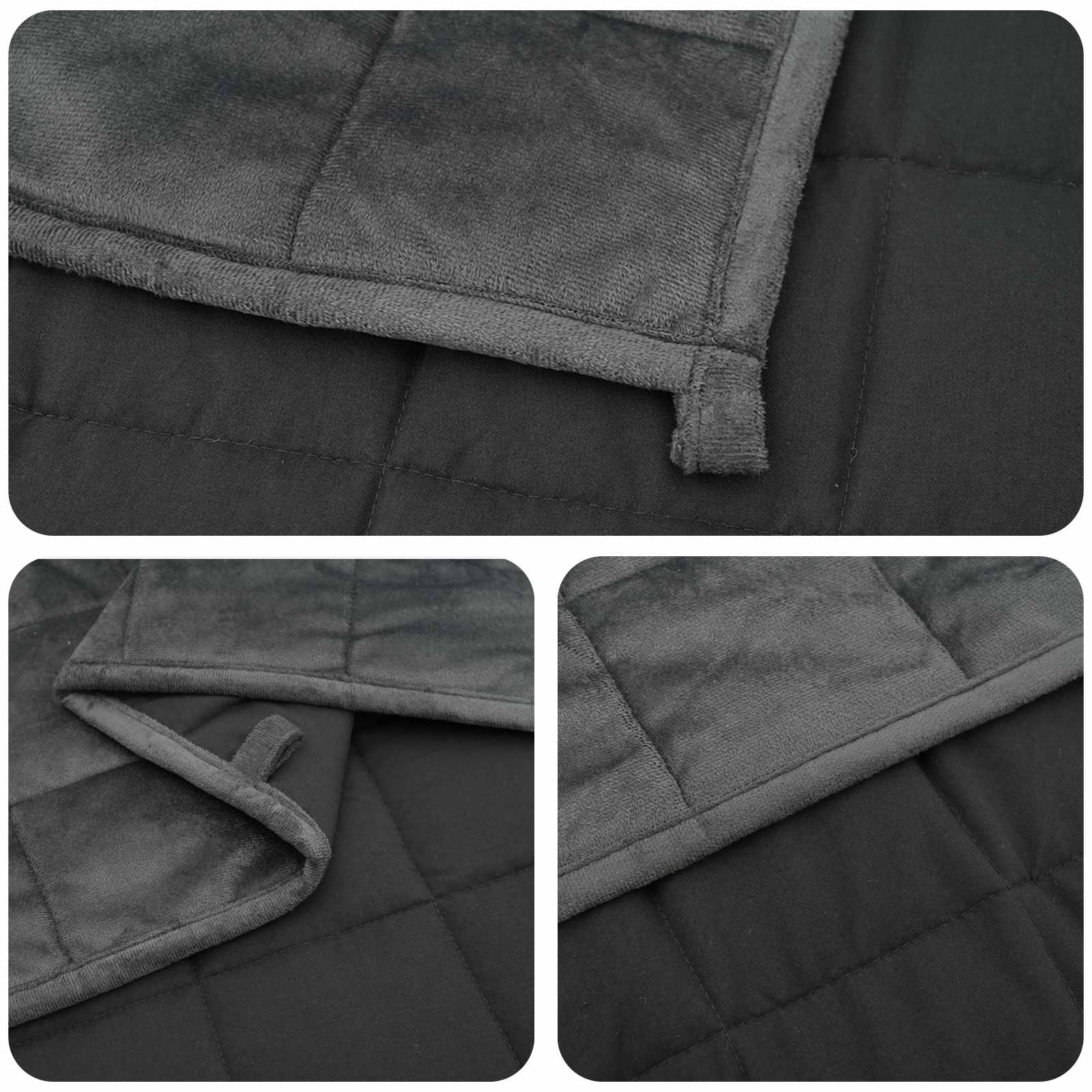Coperta Ponderata Antracite 200 x 225 cm 13 kg 100% Cotone 205T