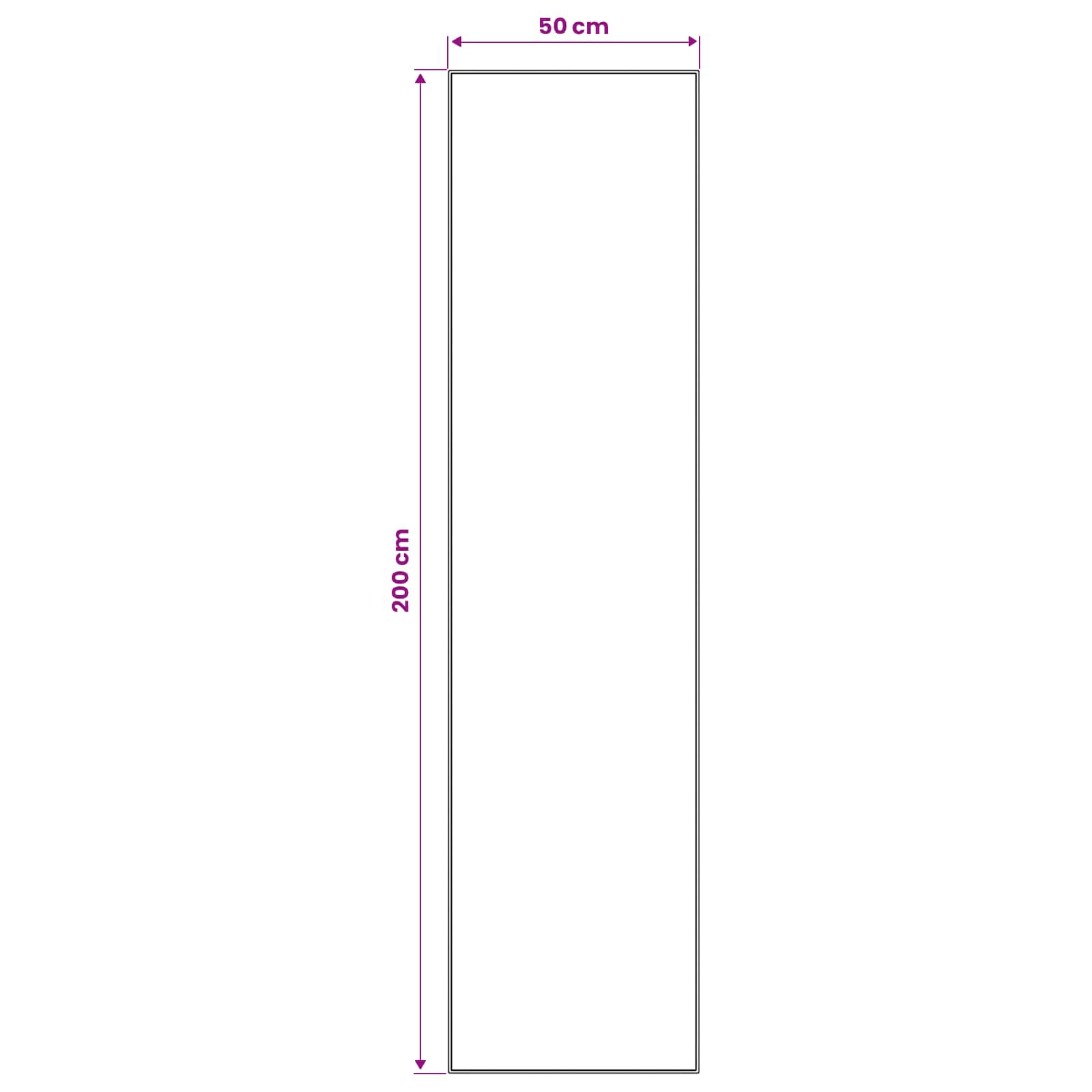 Tappeto Antiscivolo LESAKA colorato 50 x 200 cm Velluto diamante