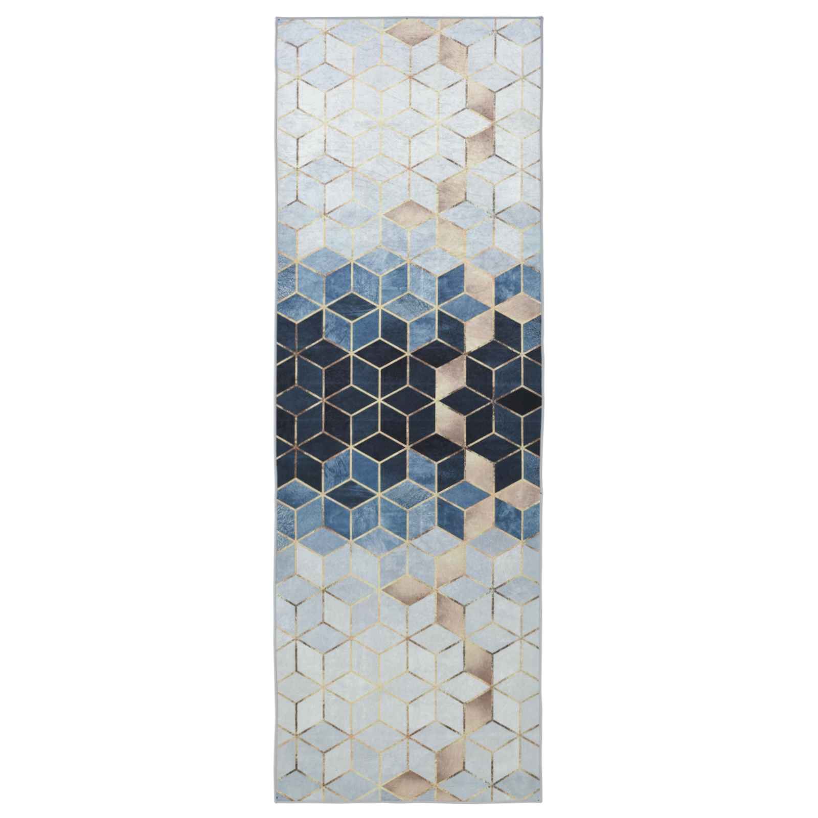 Tappeto Antiscivolo LESAKA Argento 50 x 100 cm Velluto diamante