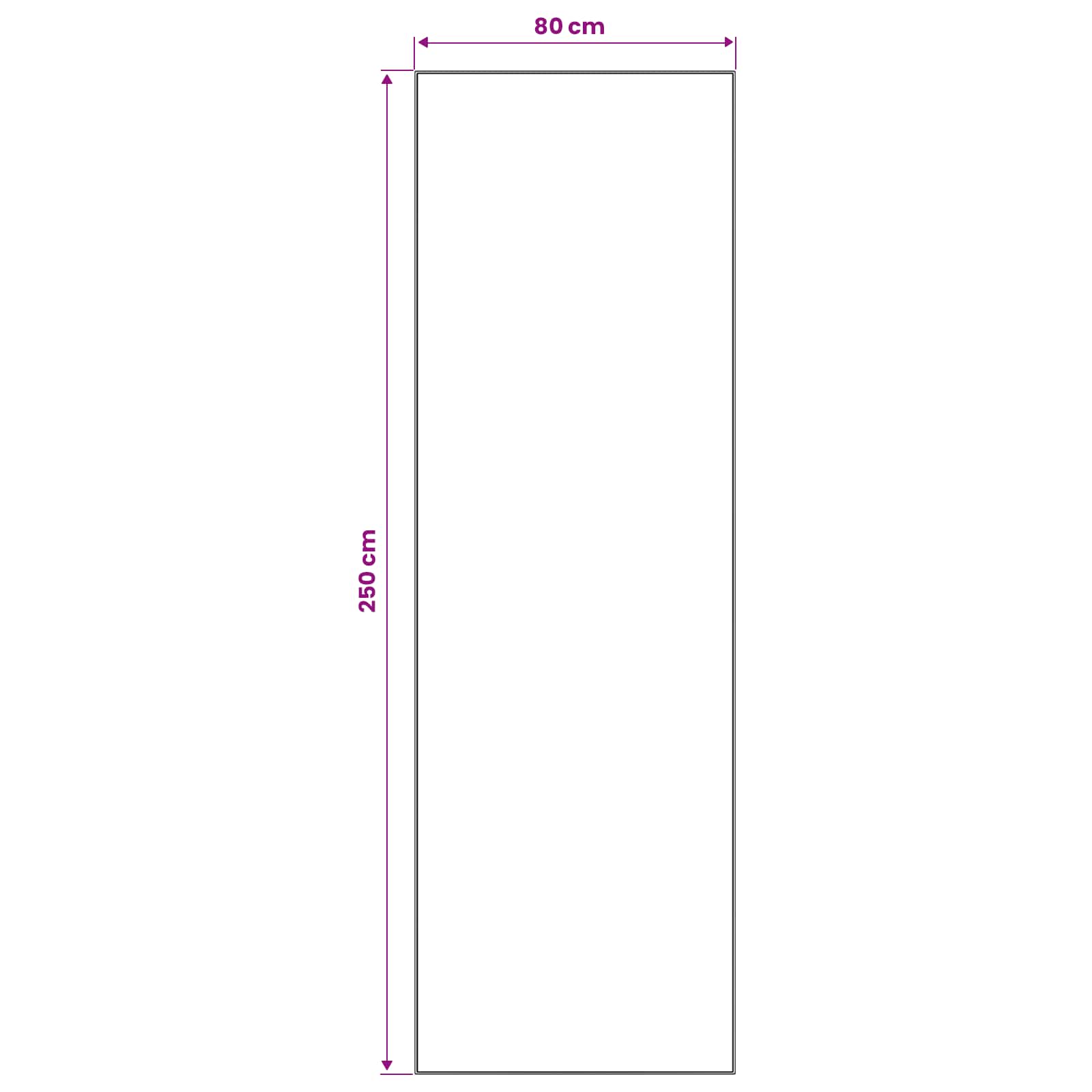 Tappeto Antiscivolo LESAKA colorato 80 x 250 cm Velluto diamante