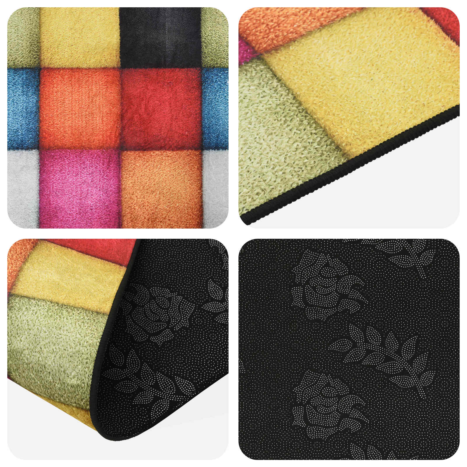 Tappeto Antiscivolo LESAKA colorato 100 x 400 cm Velluto diamante