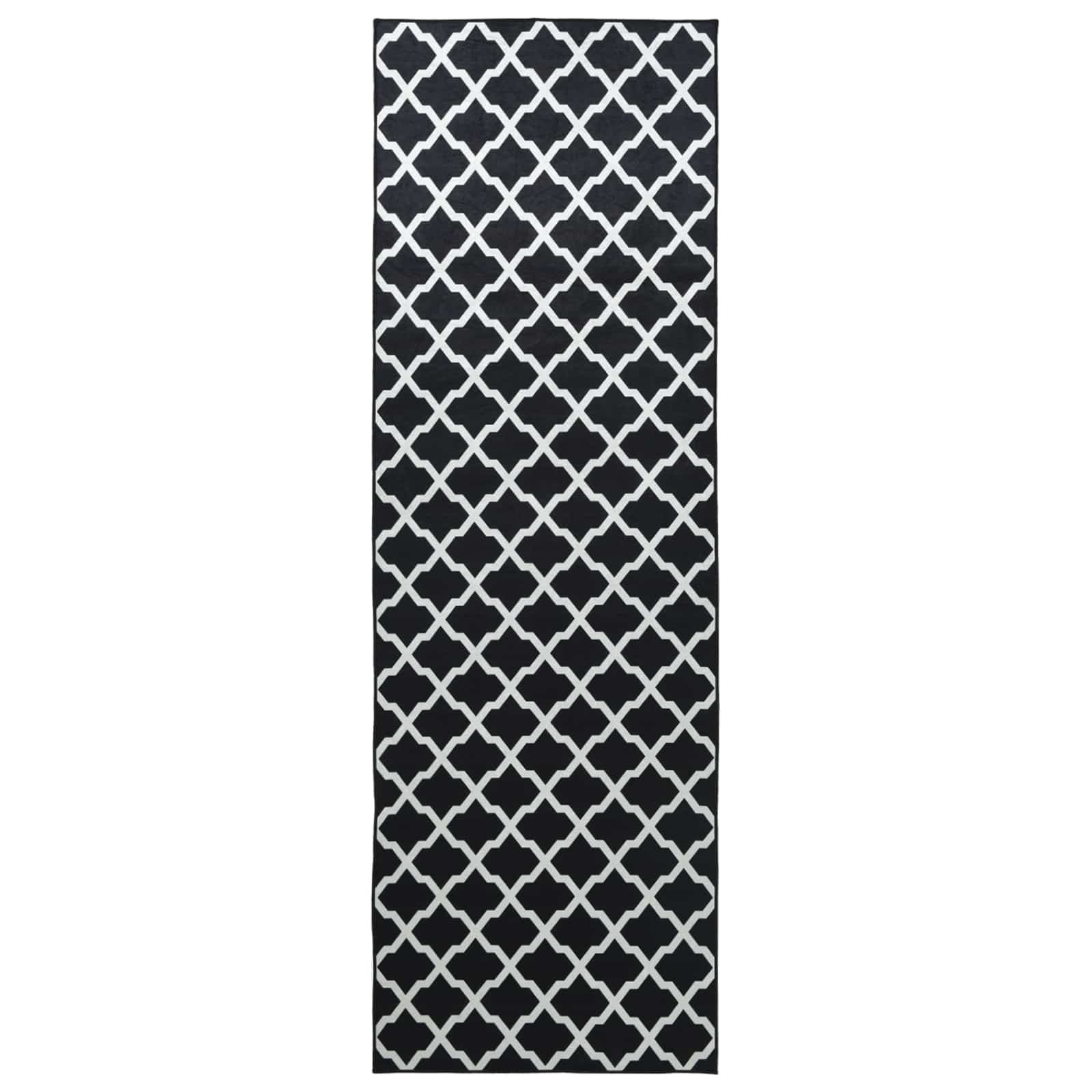 Tappeto Antiscivolo LESAKA Nero e bianco 50 x 100 cm