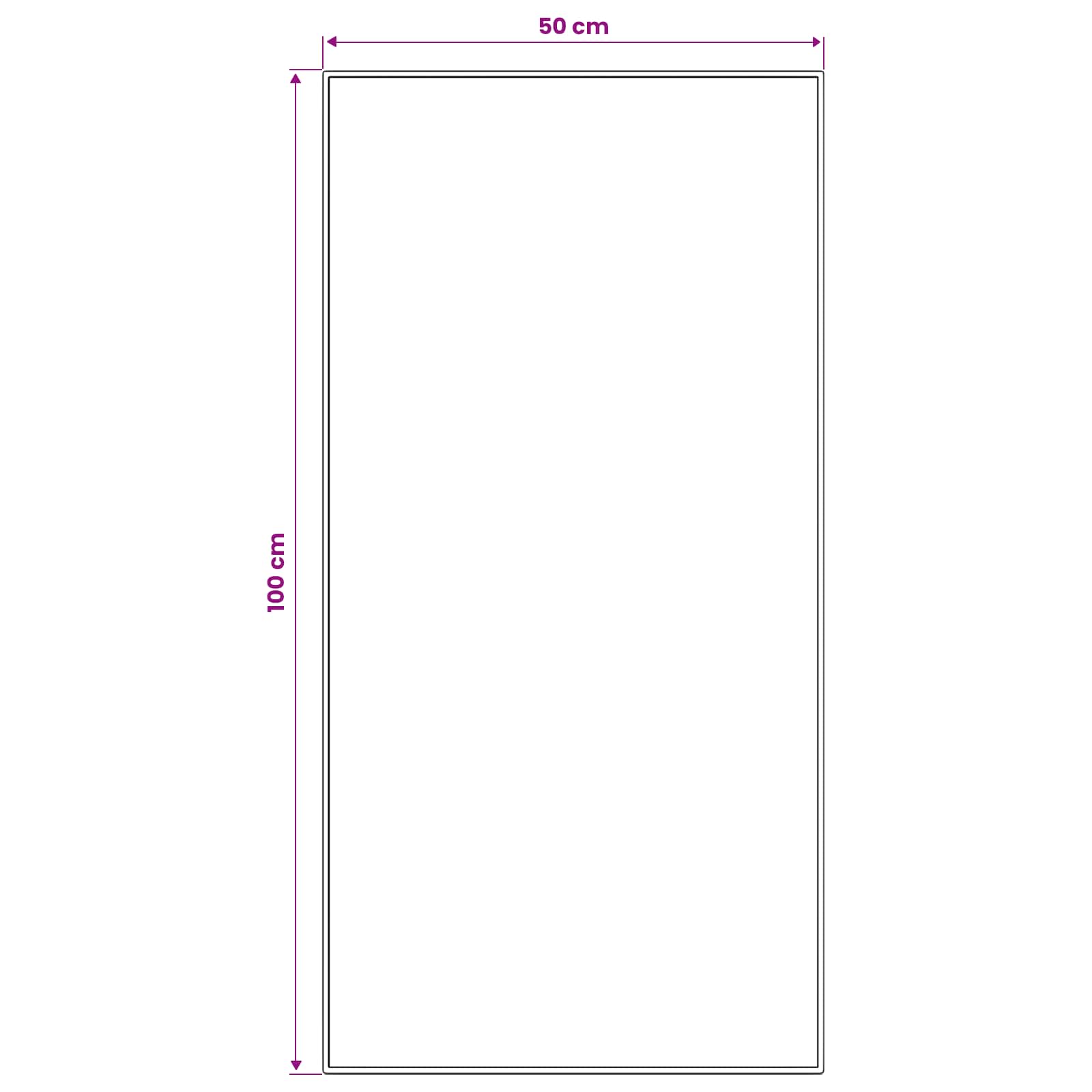 Tappeto Antiscivolo LESAKA Nero e bianco 50 x 100 cm