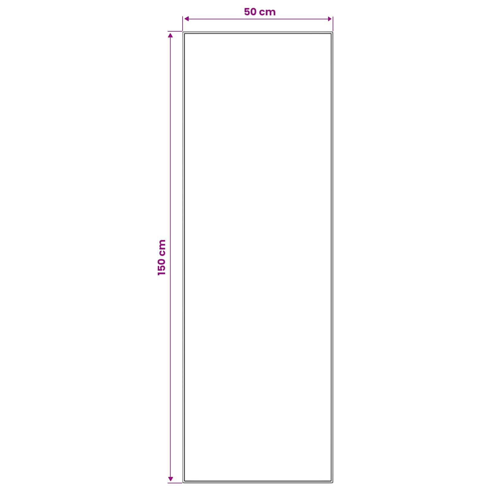Tappeto Antiscivolo LESAKA Nero e bianco 50 x 150 cm