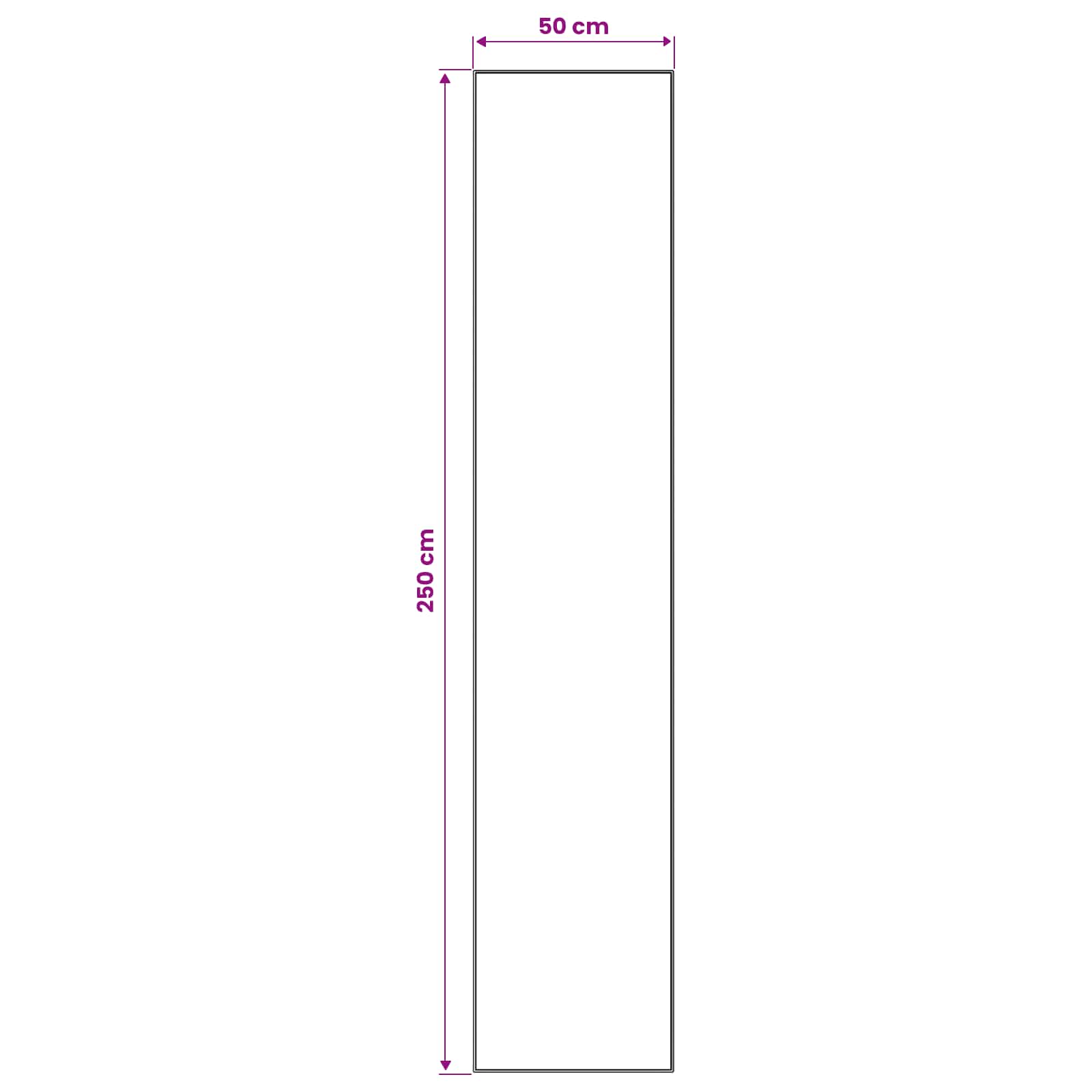 Tappeto Antiscivolo LESAKA Nero e bianco 50 x 250 cm