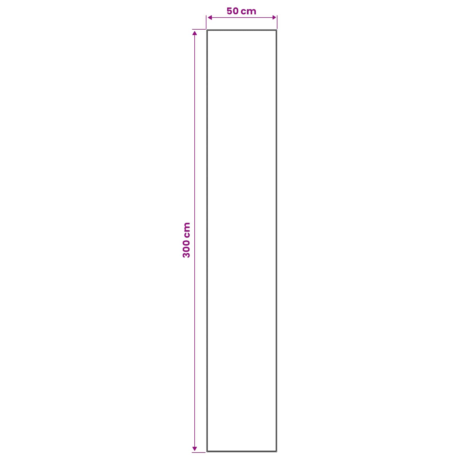 Tappeto Antiscivolo LESAKA Nero e bianco 50 x 300 cm
