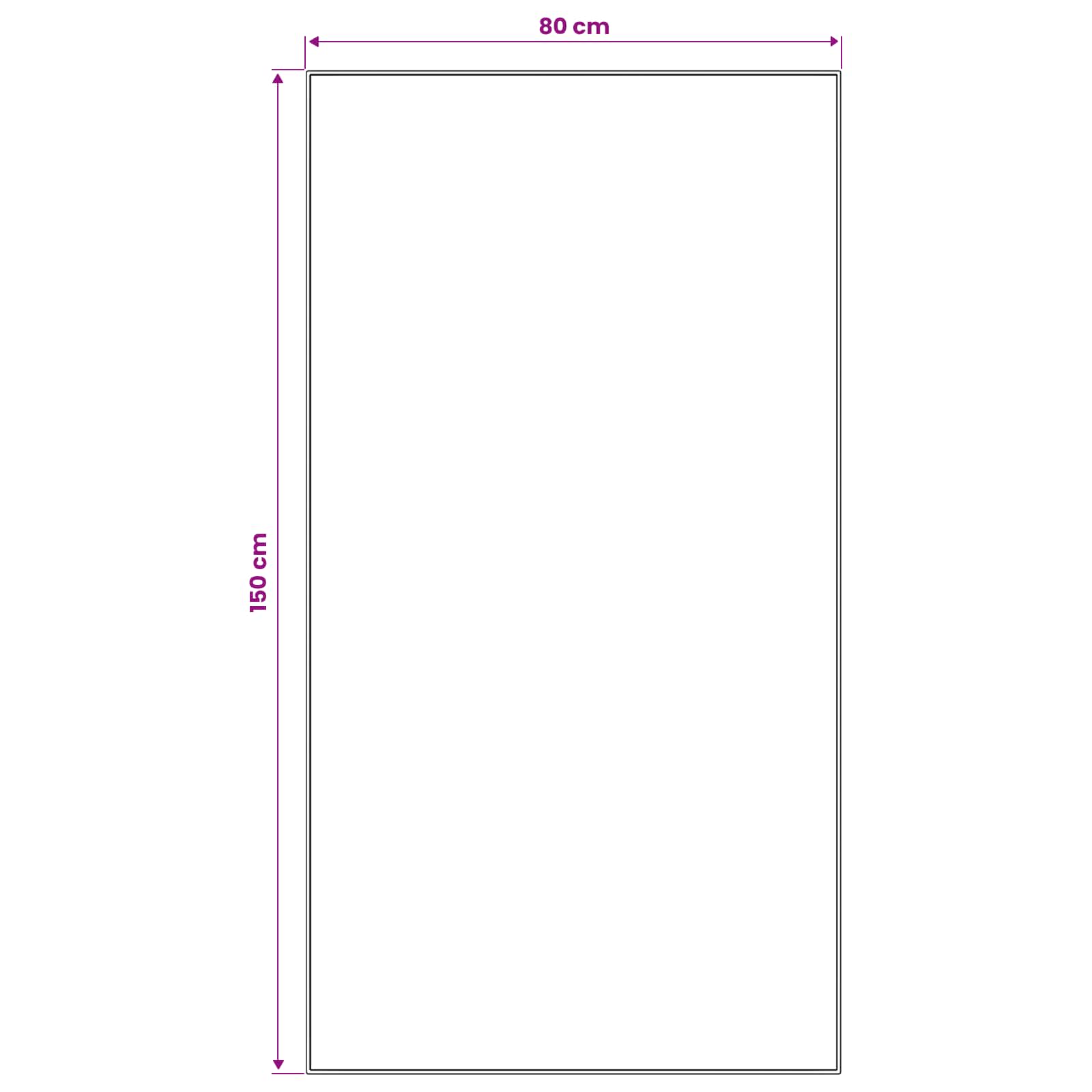 Tappeto Antiscivolo LESAKA Nero e bianco 80 x 150 cm